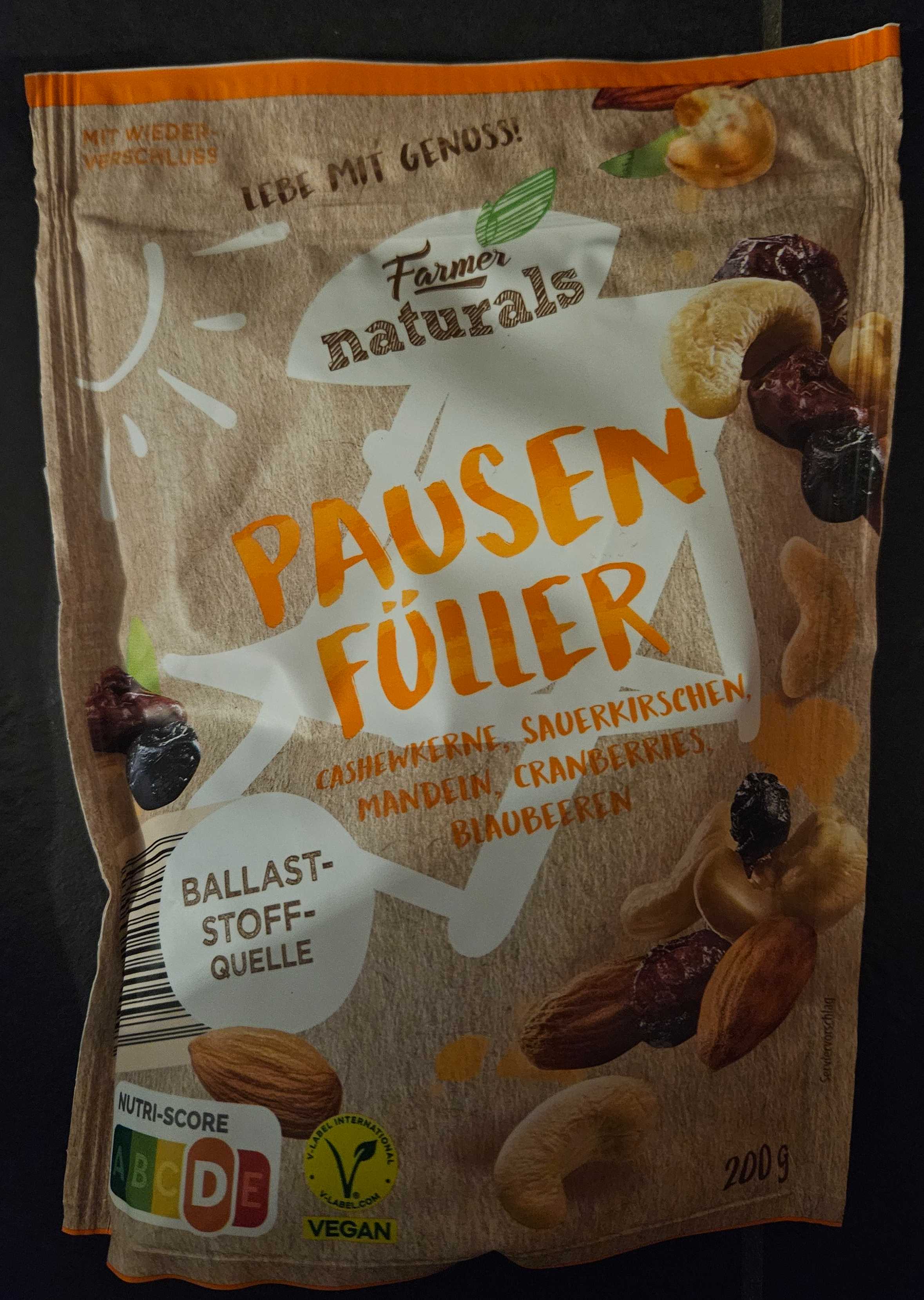 Pausenfüller (Cashewkerne, Sauerkirschen, Mandeln, Cranberries & Blaubeeren)