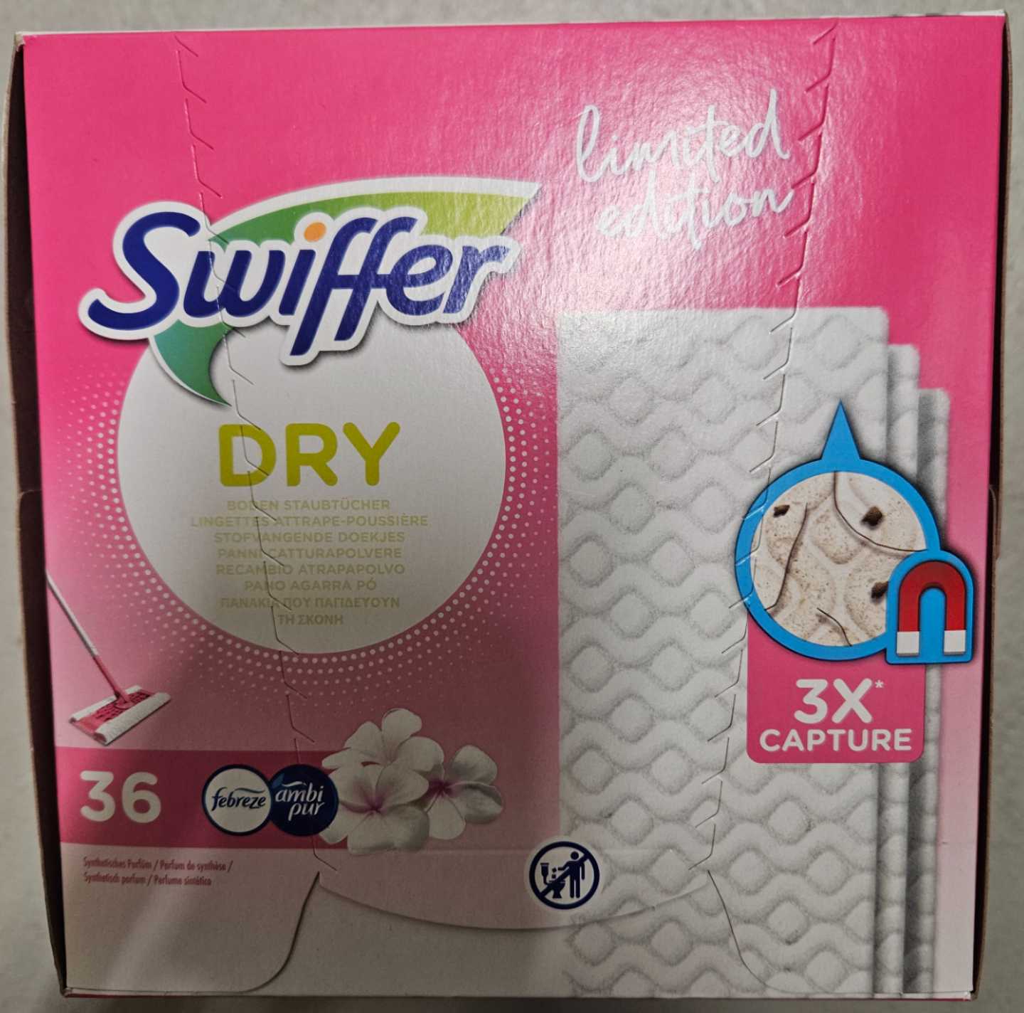 Swiffer Dry Bodenstaubtücher Limited Edition Febreze Ambipur