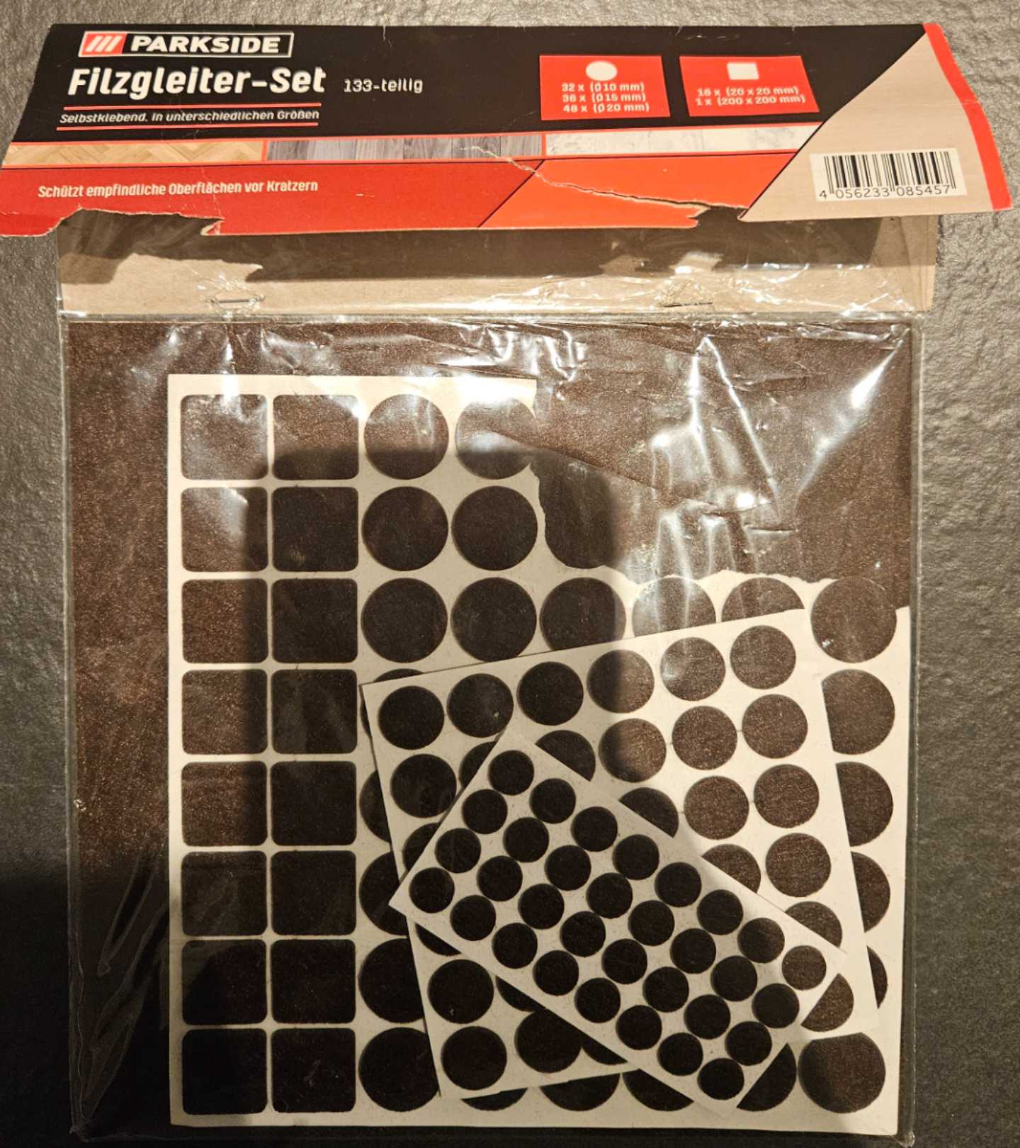 Filzgleiter-Set 133-teilig braun - Parkside