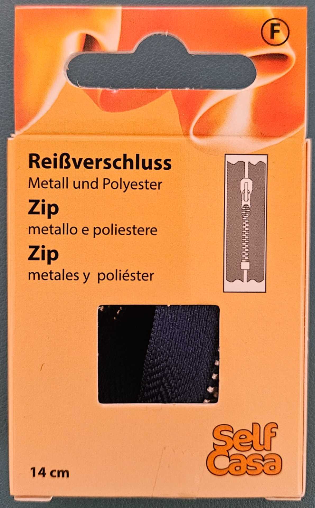 Reißverschluss dunkelblau, 14 cm - Thomas Philipps