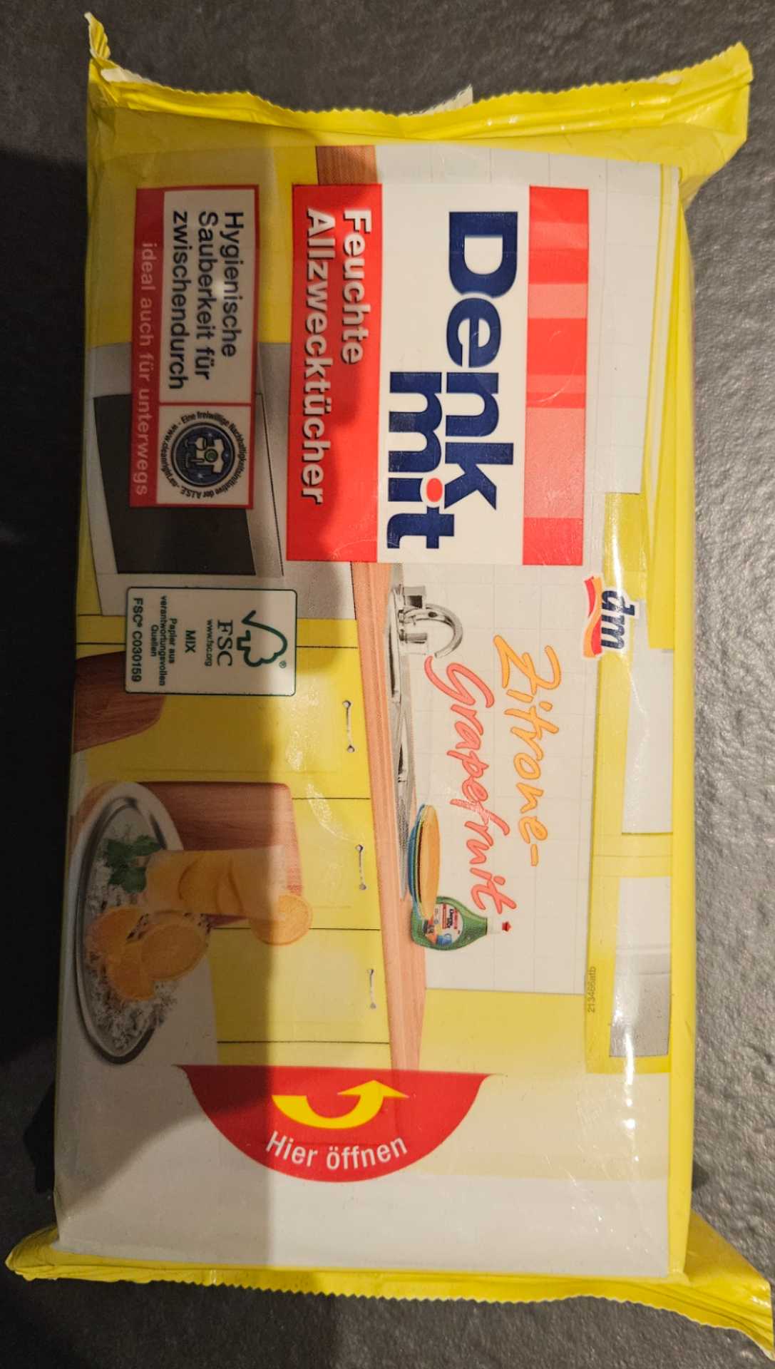 Feuchte Allzwecktücher Zitrone-Grapefruit - Dm Denkmit