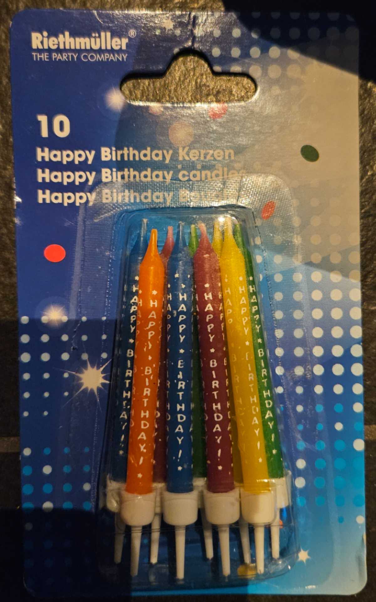 10 Happy Birthday Kerzen - Riethmüller