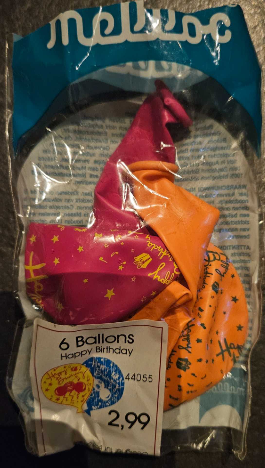 Luftballons "Happy Birthday" - Melloc