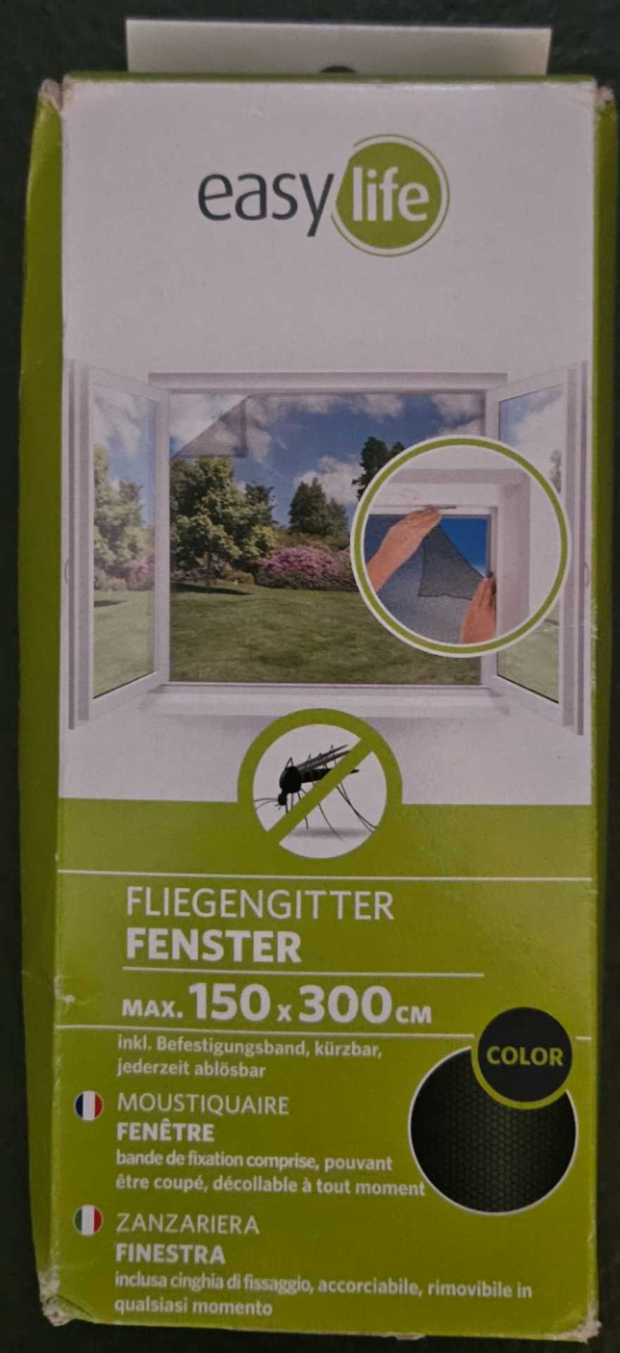 Fliegengitter Fenster max. 150 x 300 cm anthrazit - Easy life