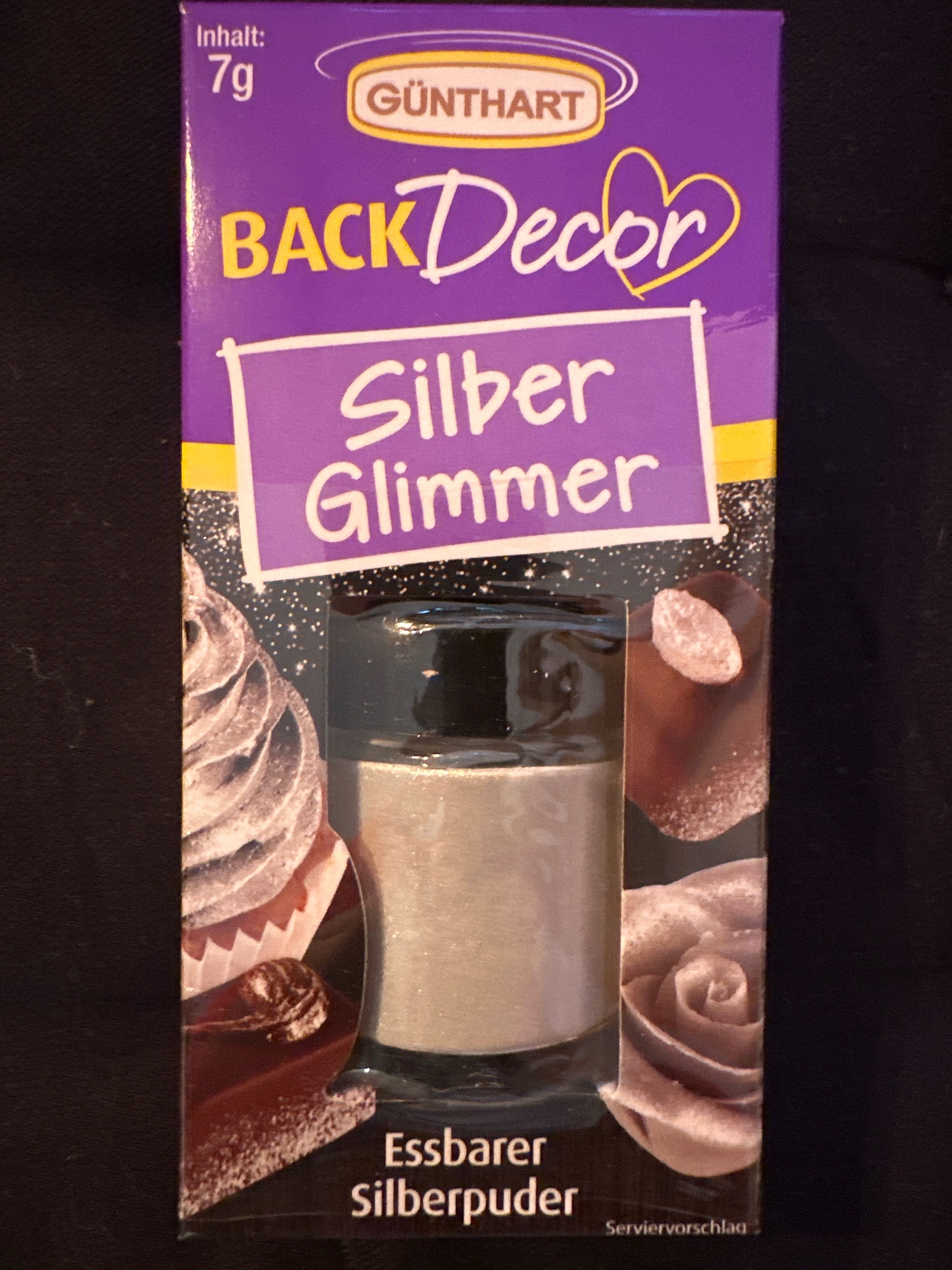 Back Decor Silber Glimmer
