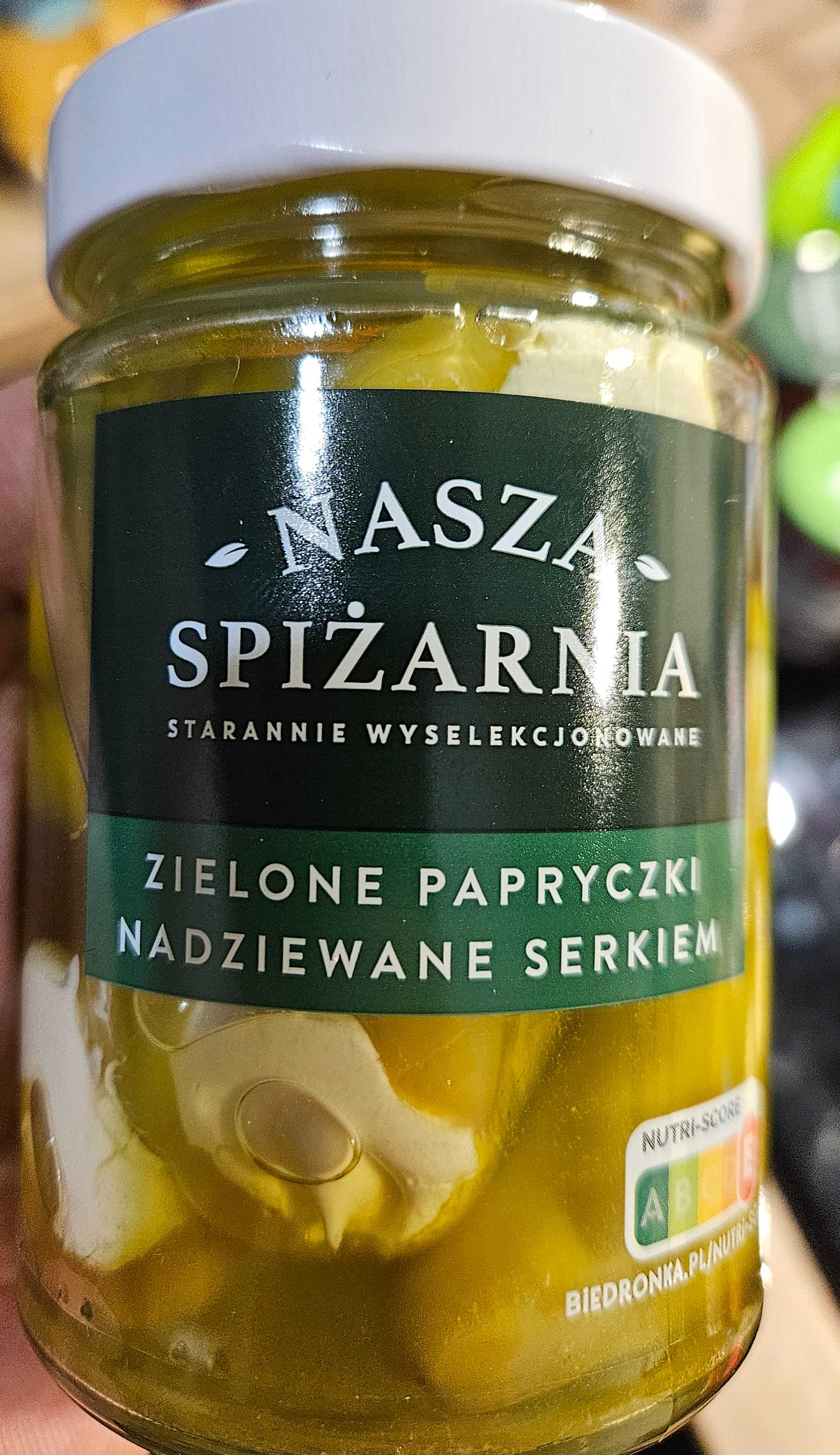 Zielone Papryczki nadziewane serkiem 