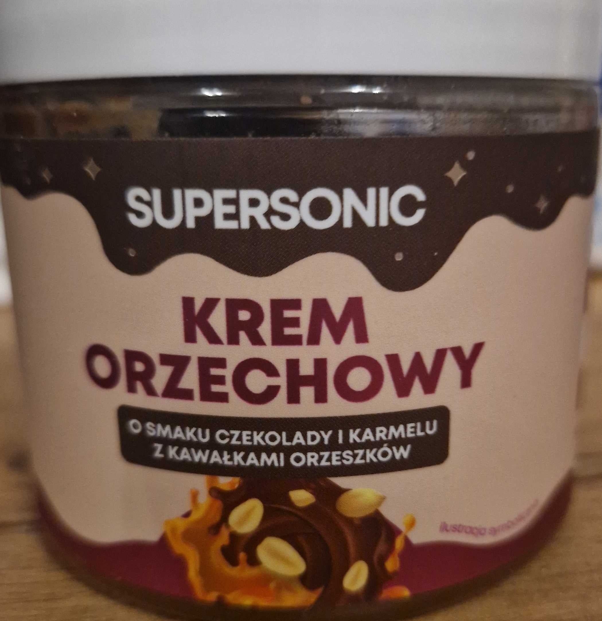 Krem orzechowy o smaku czekolady i karmelu z kawałkami orzeszków