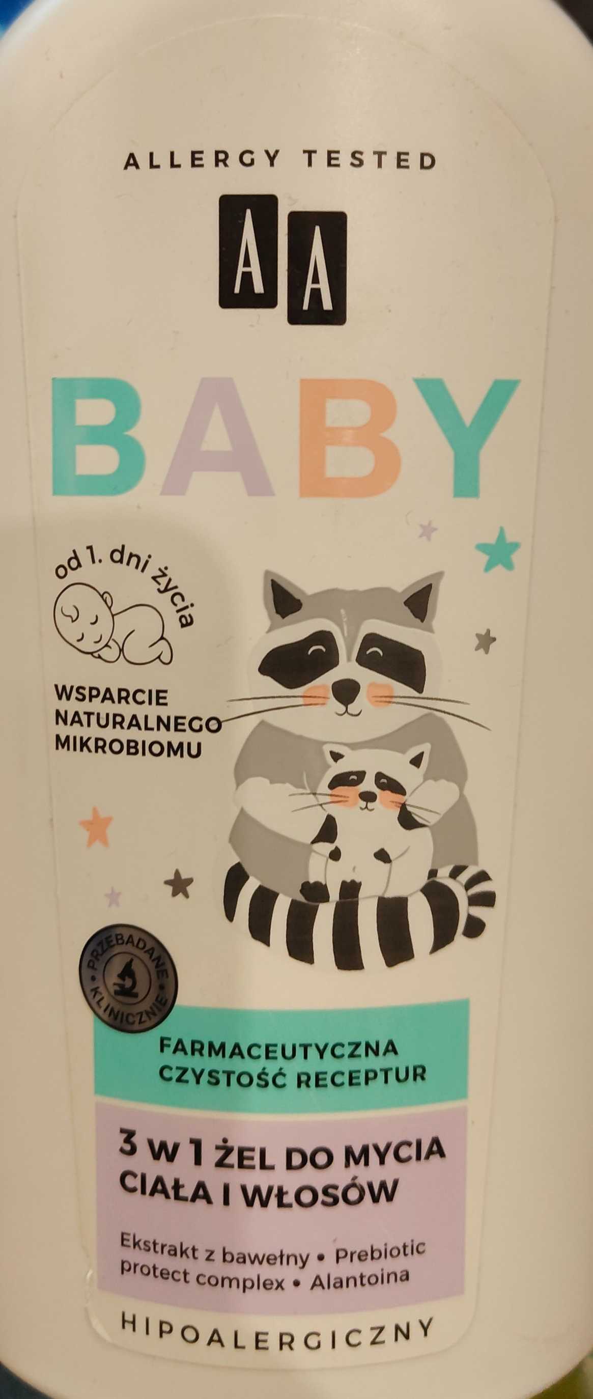 Trzy w jednym żel do mycia ciała i włosów hipoalergiczna