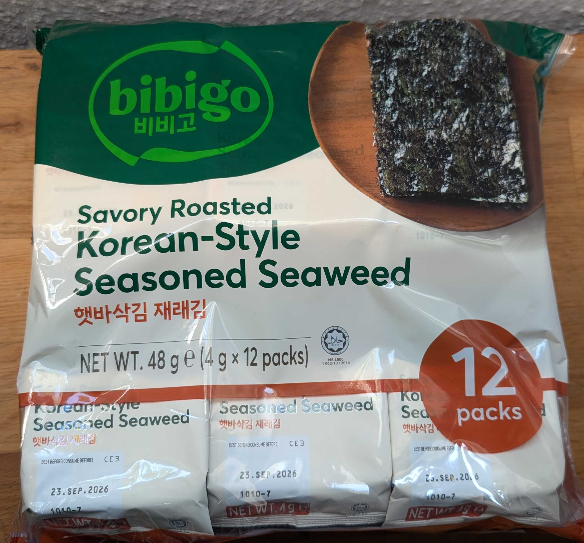 Korean-Style Seasoned Seaweed