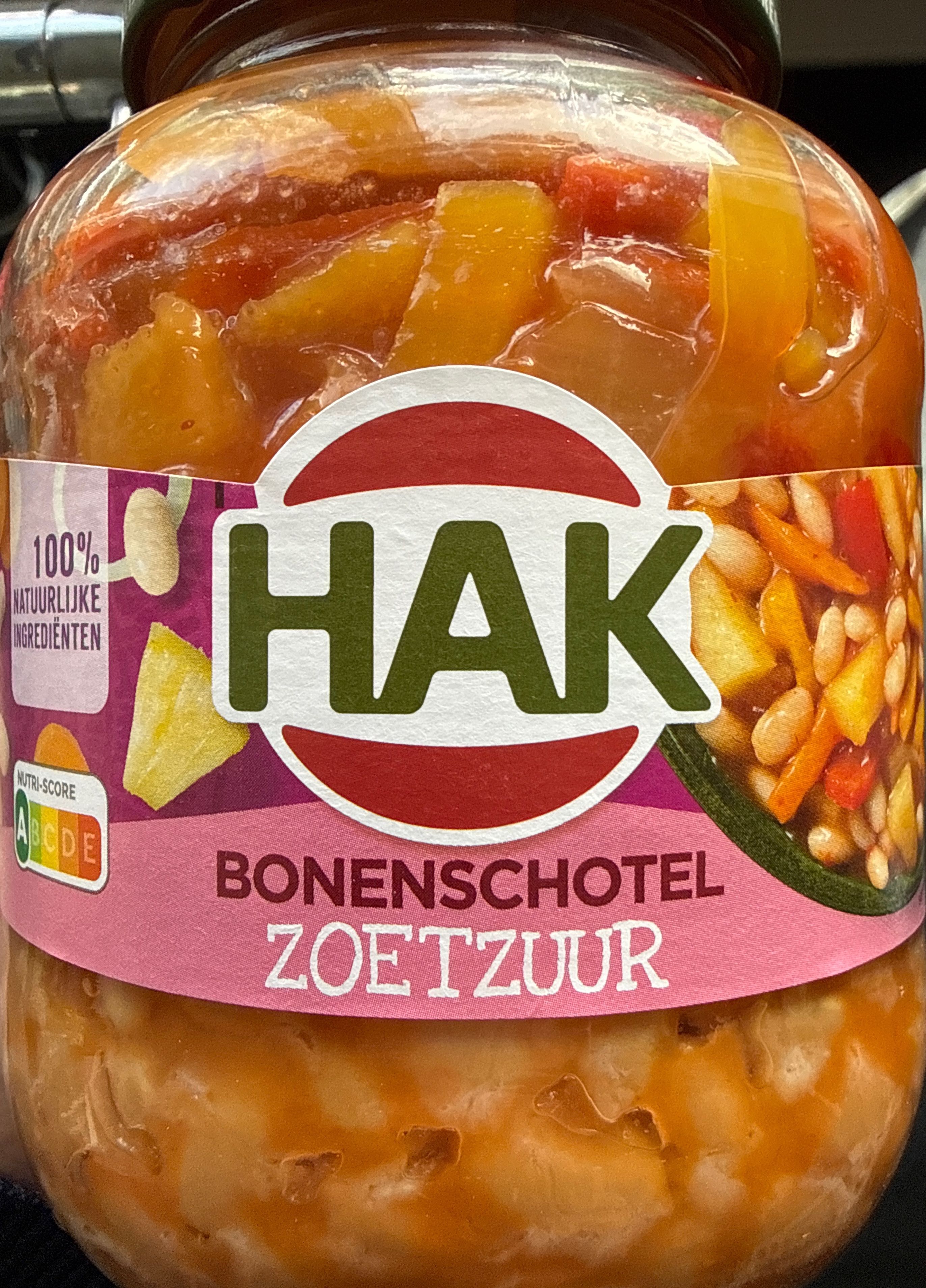 Bonenschotel zoetzuur