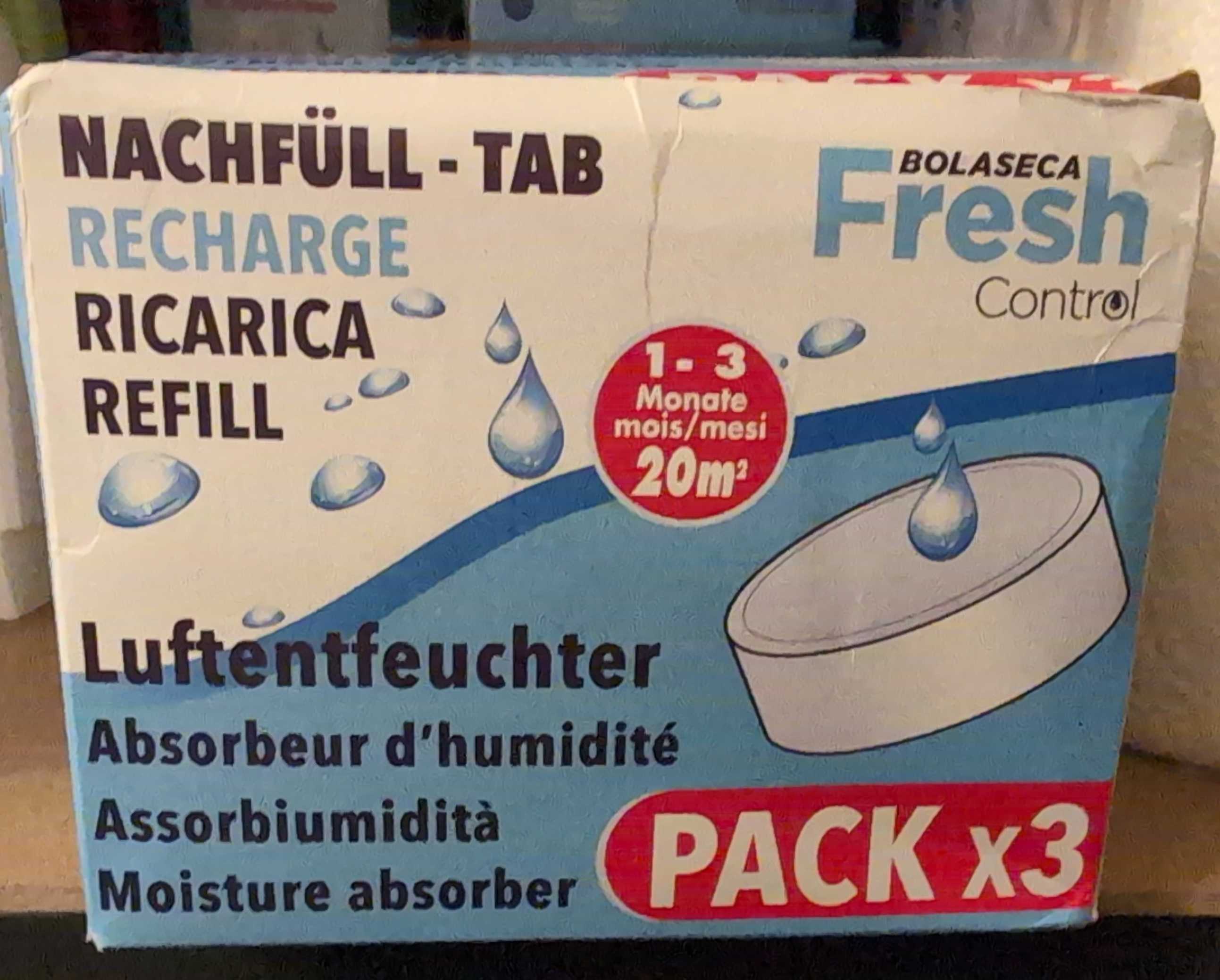 Luftentfeuchter Nachfüll-Tab Pack x3