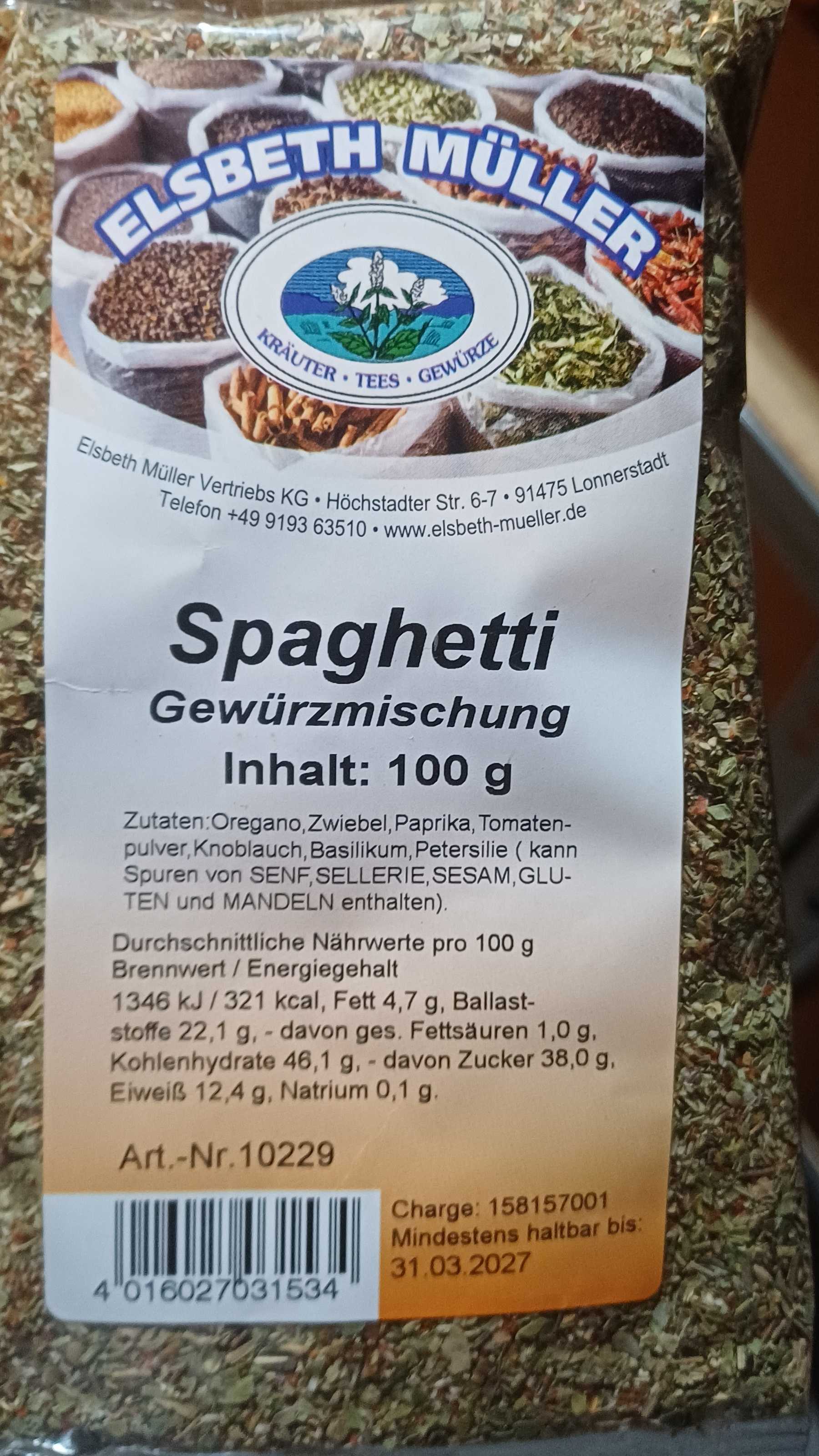 Spaghetti Gewürzmischung