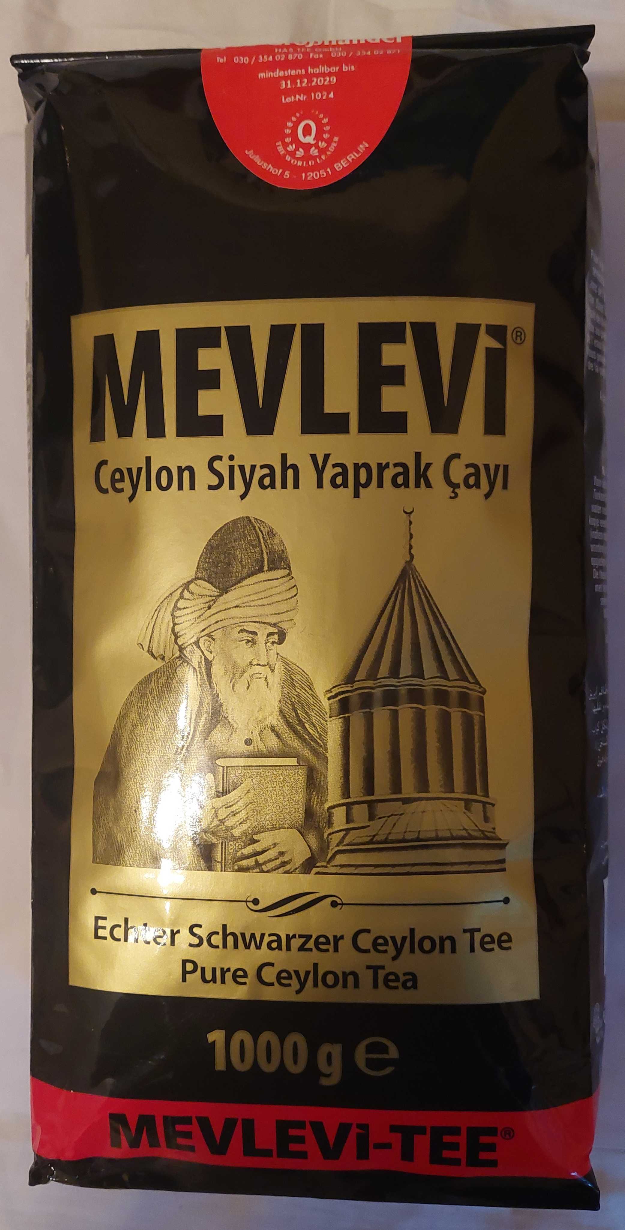 Mevlevi Ceylon Siyah Yaprak Çayi