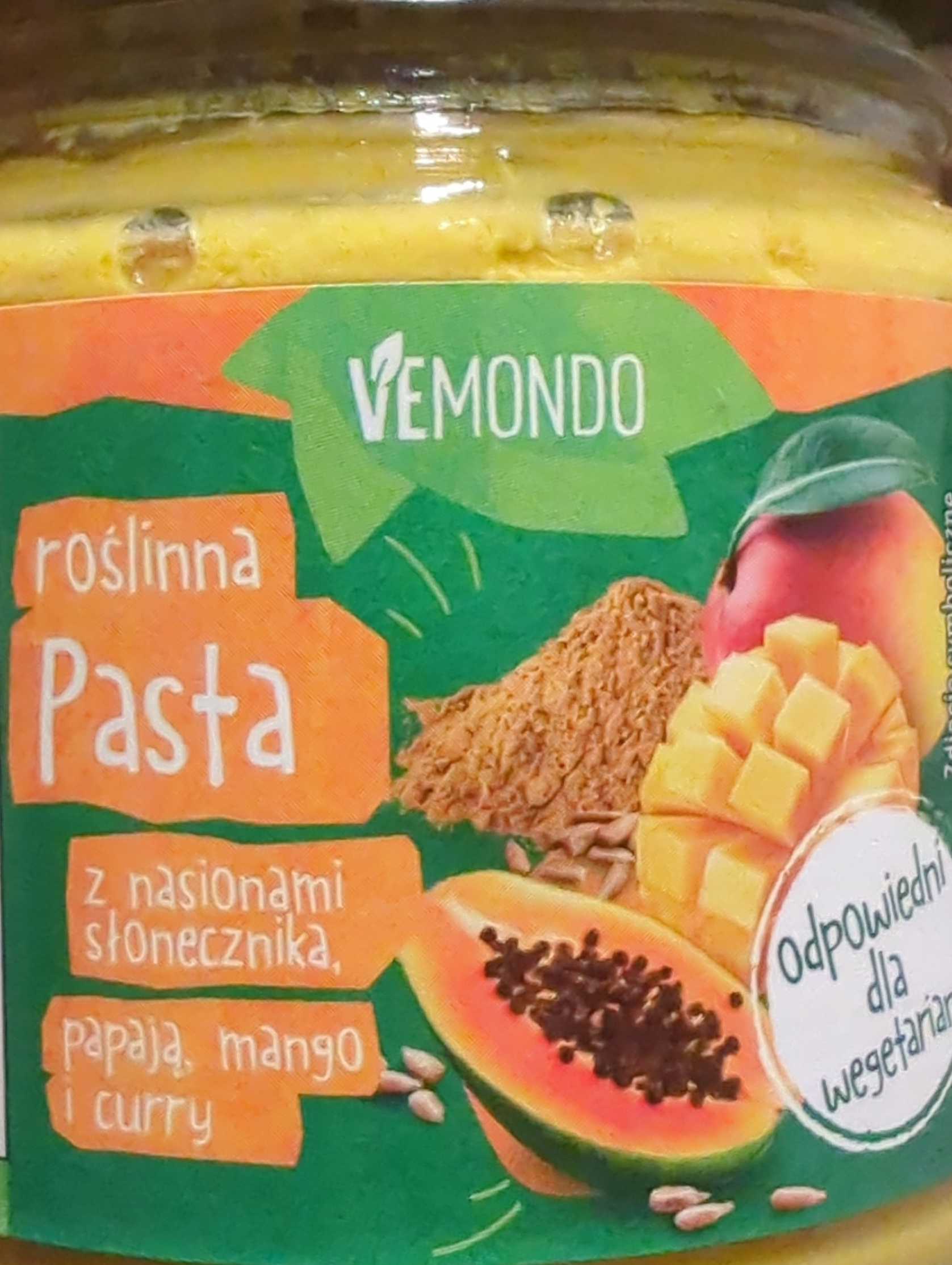 Pasta roślinna papaja mango curry