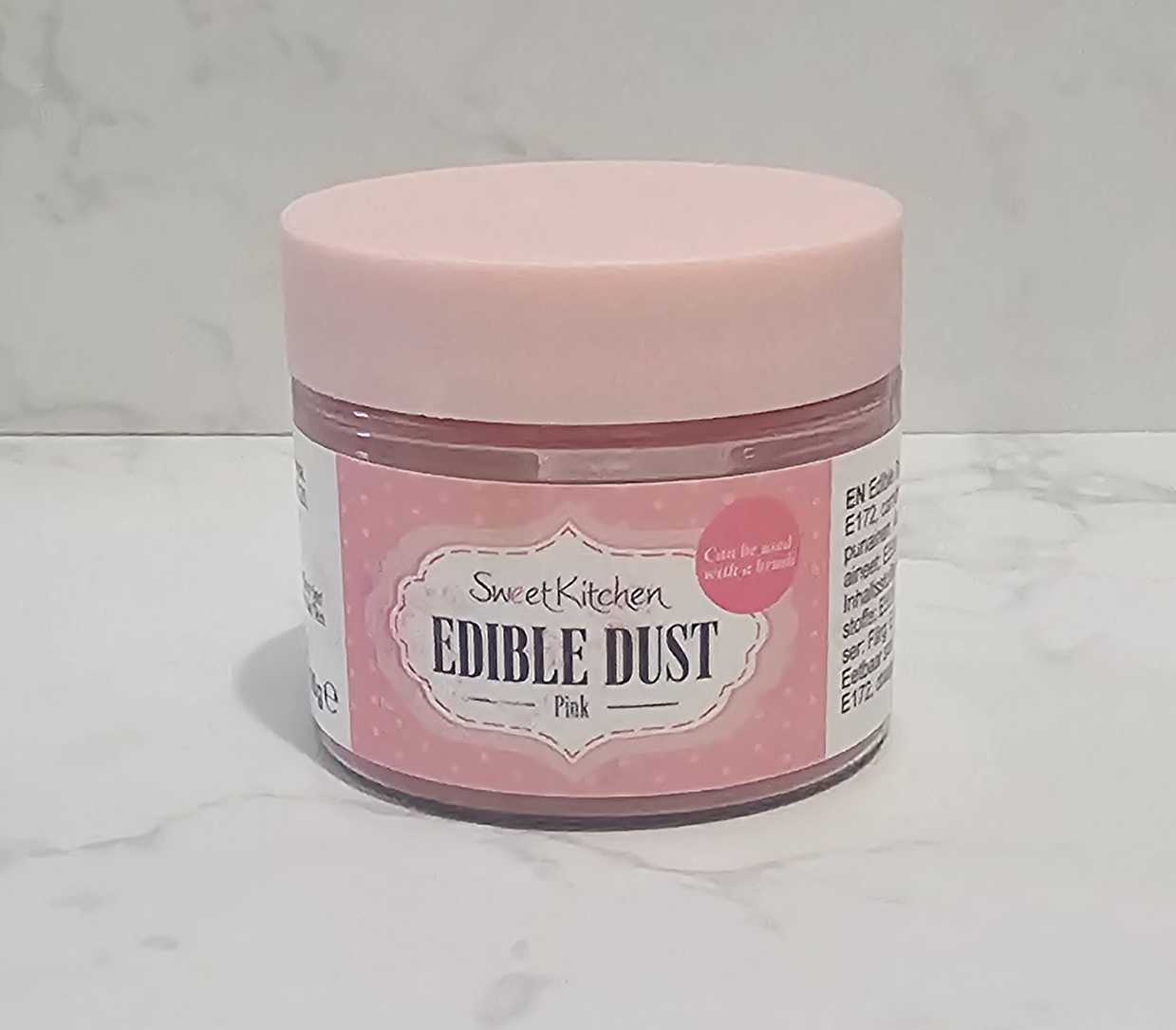 Pink edible dust