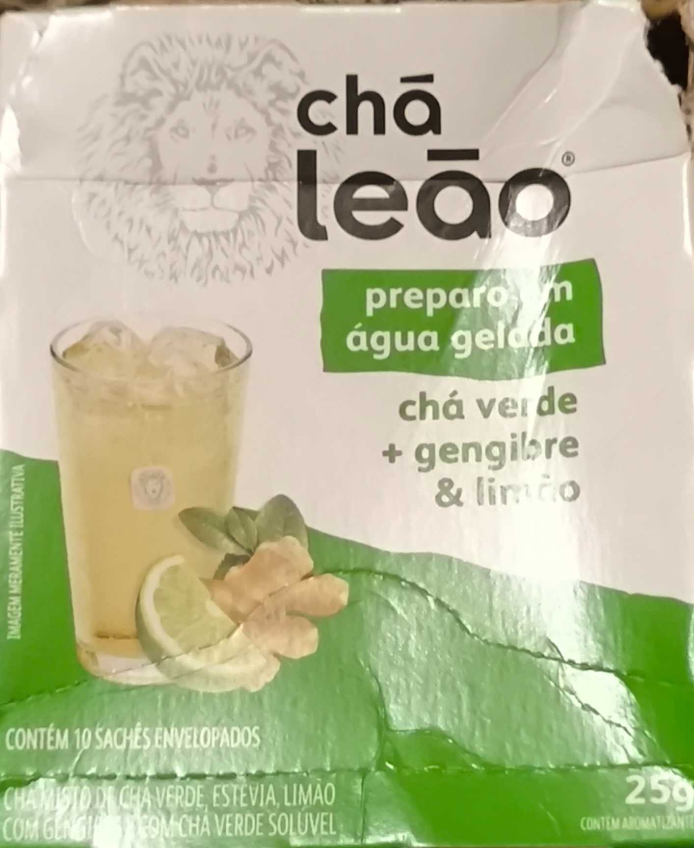 Chá gelado verde + gengibre & limão