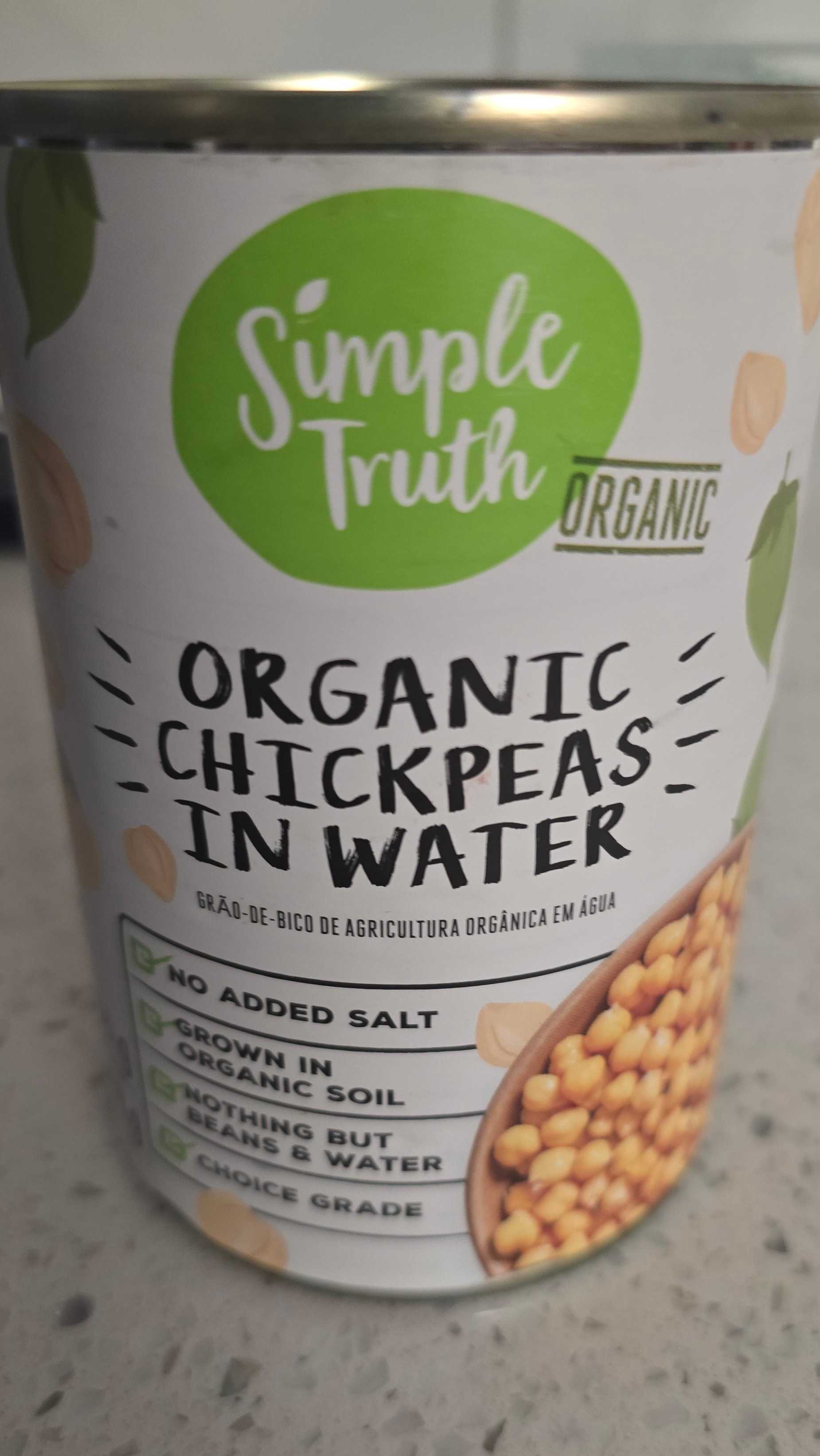 Organic Chick peas in water