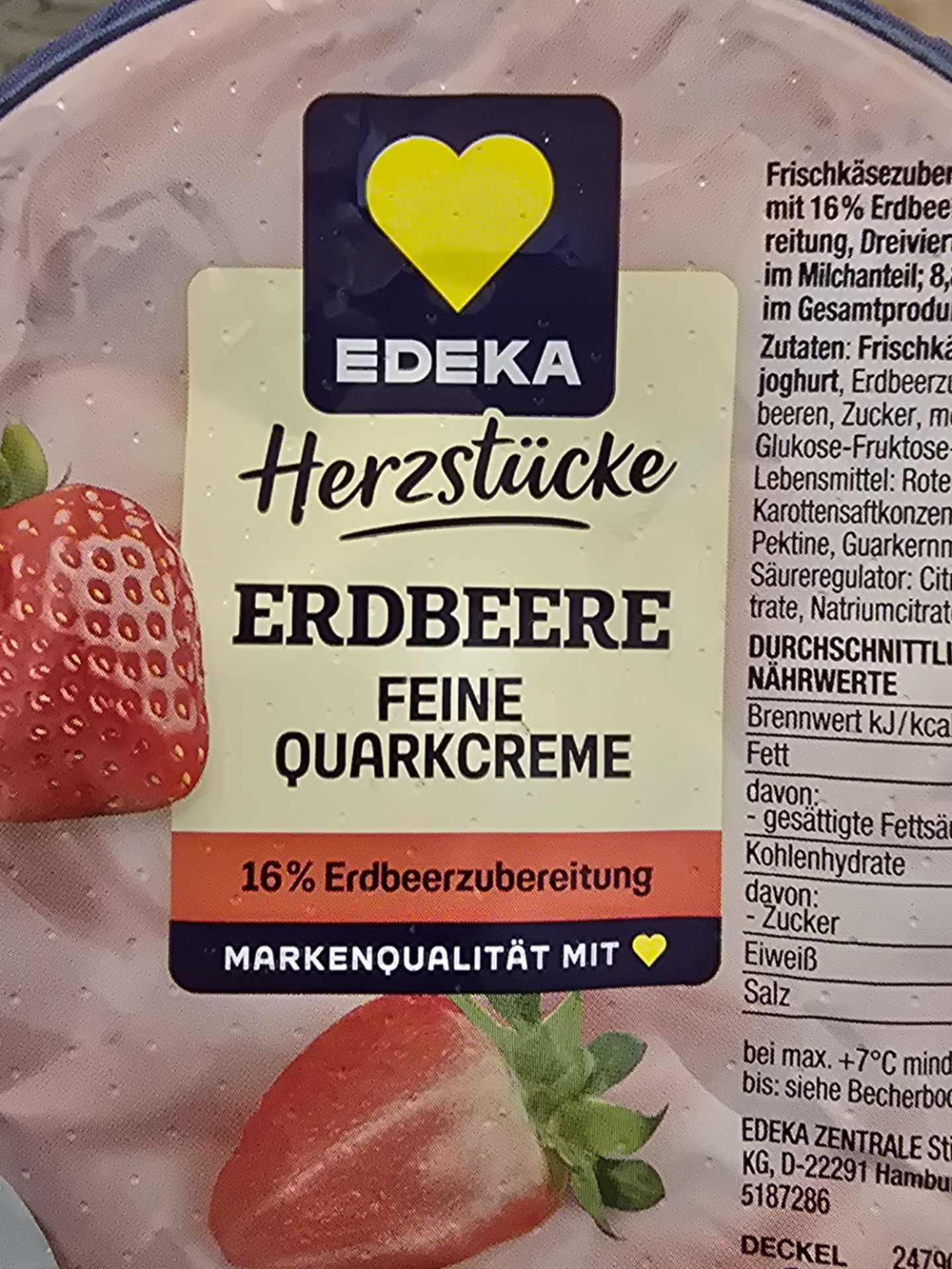 Herzstücke Erdbeer-Quark-Creme