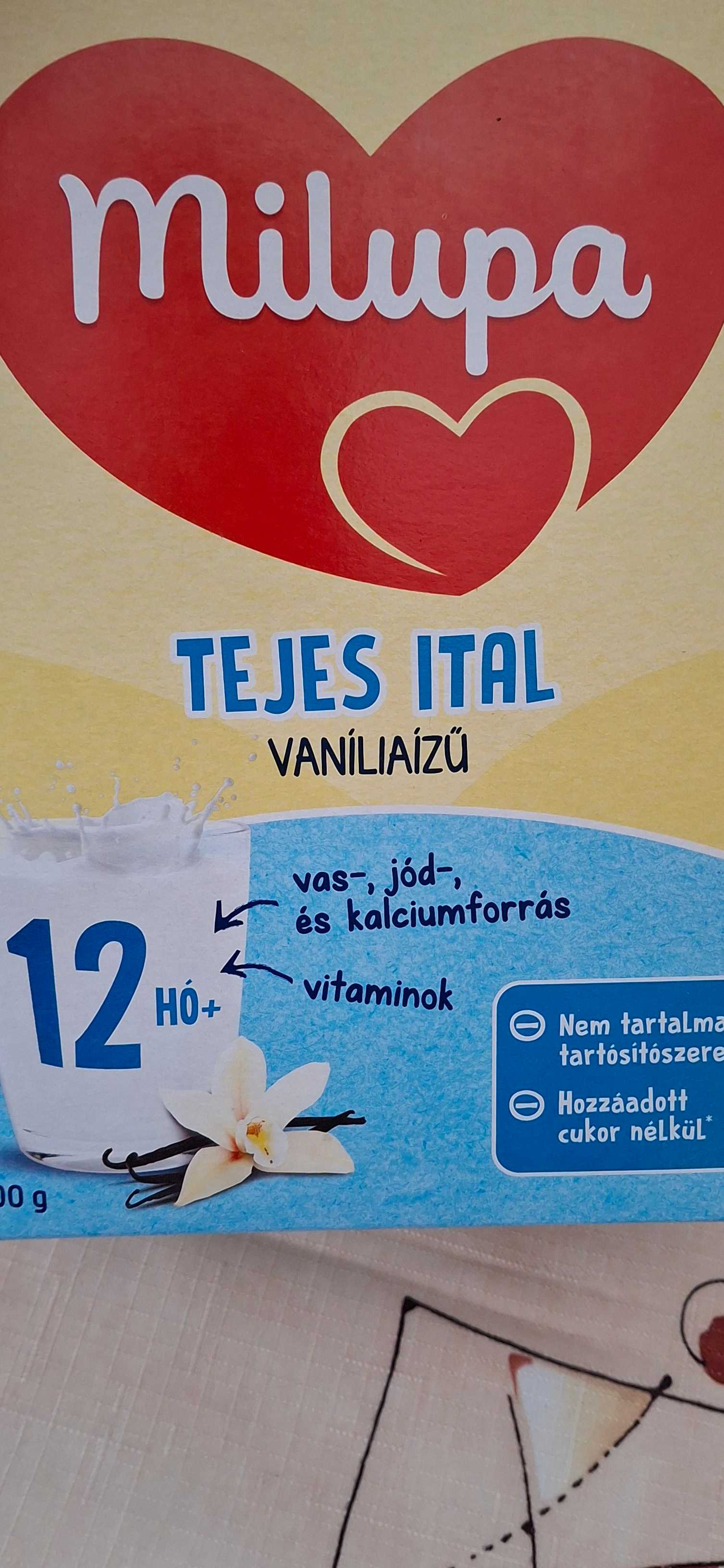 Milupa tejes ital vaníliás 12.hótól