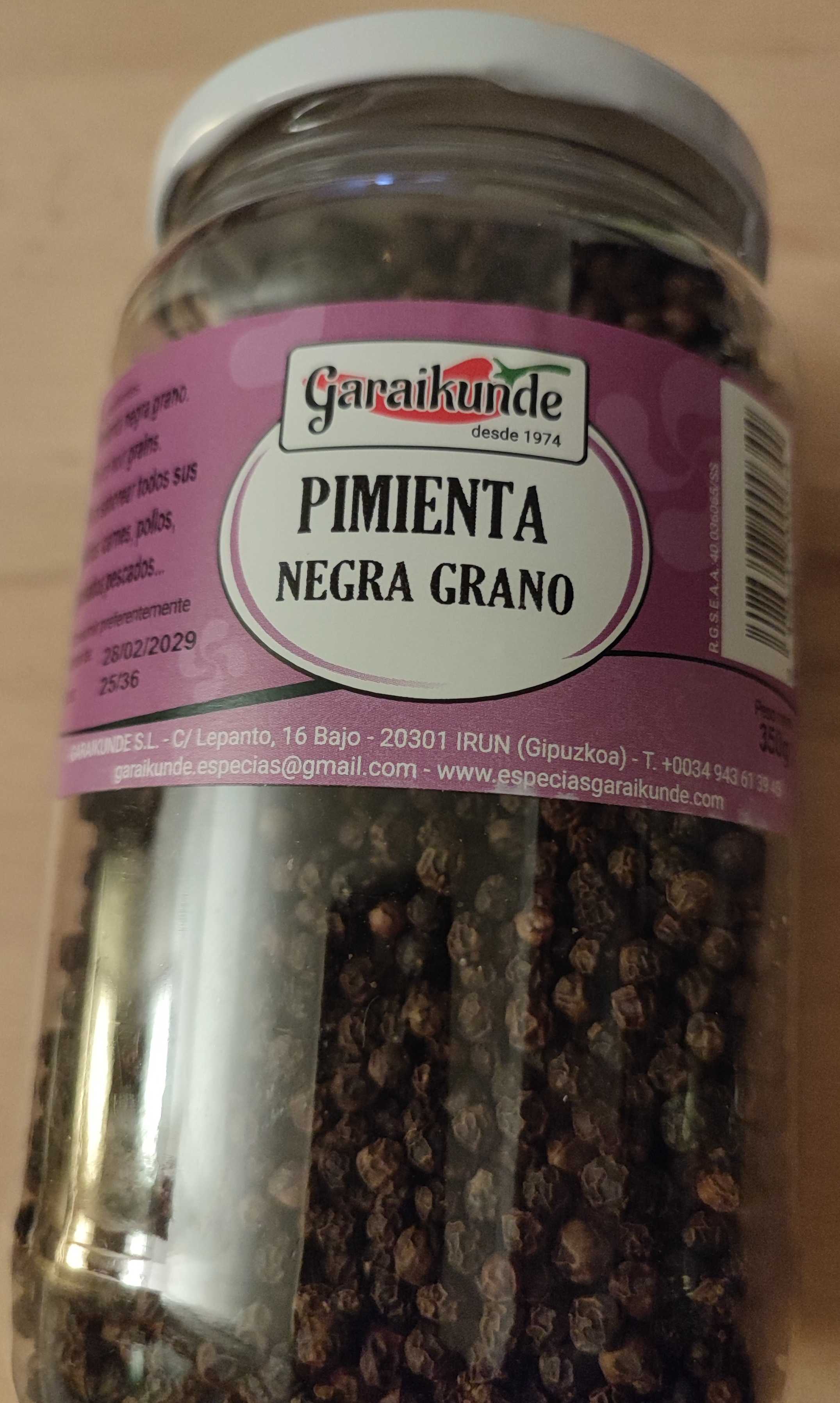 Pimienta Negra Grano