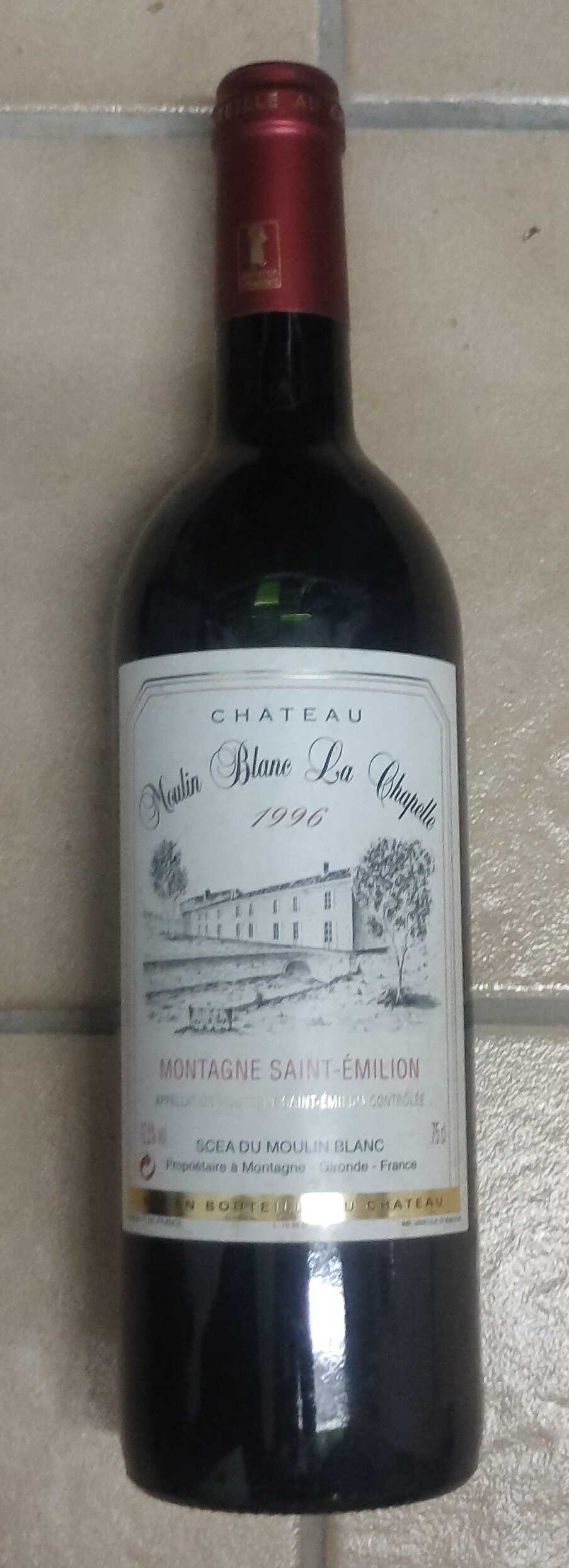 Chateau Moulin Blanc la Chatelle rouge 1996