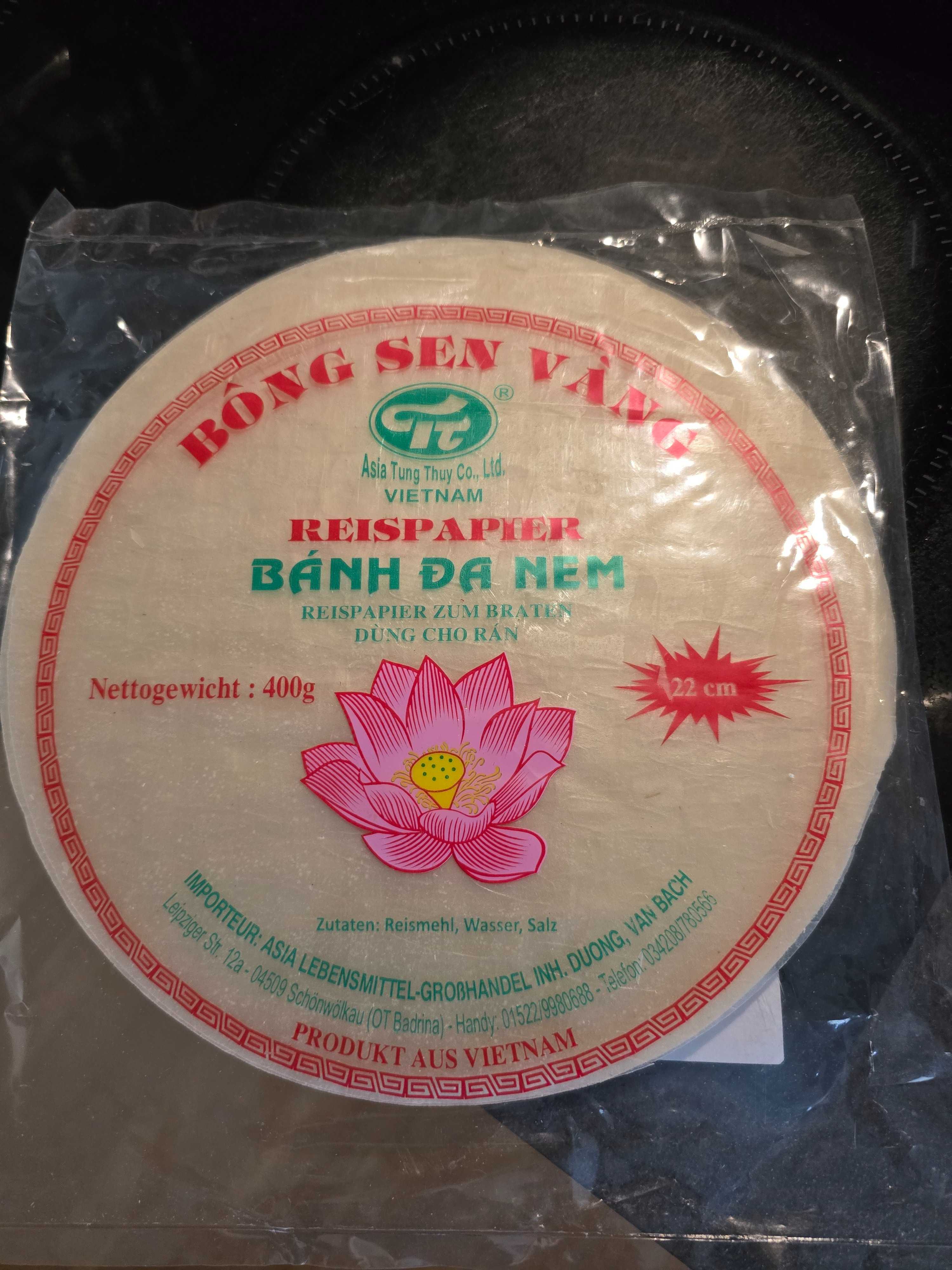 Reispapier zum Braten