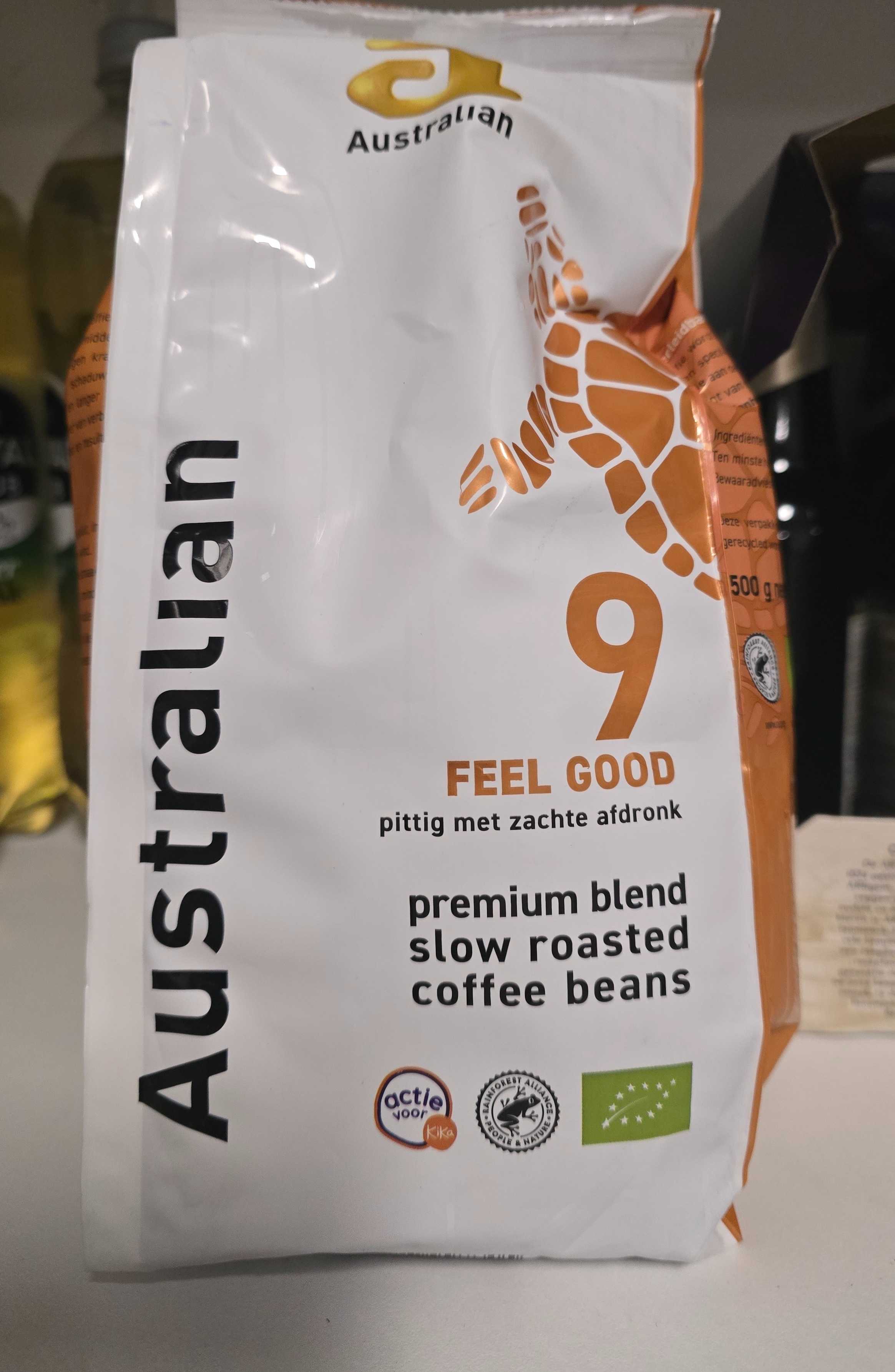 Premium blend slow roasted coffee beans 