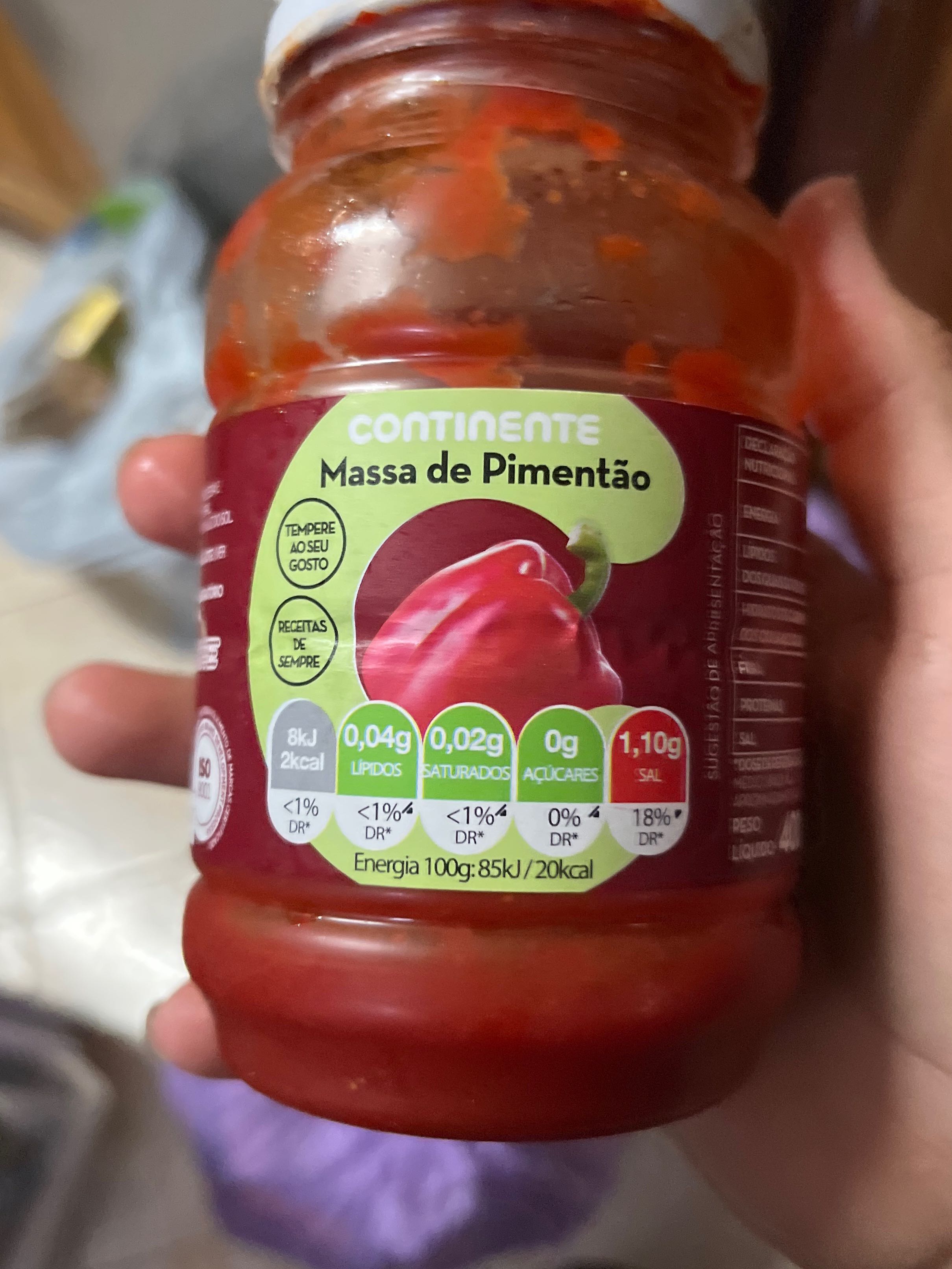 Massa de pimentão