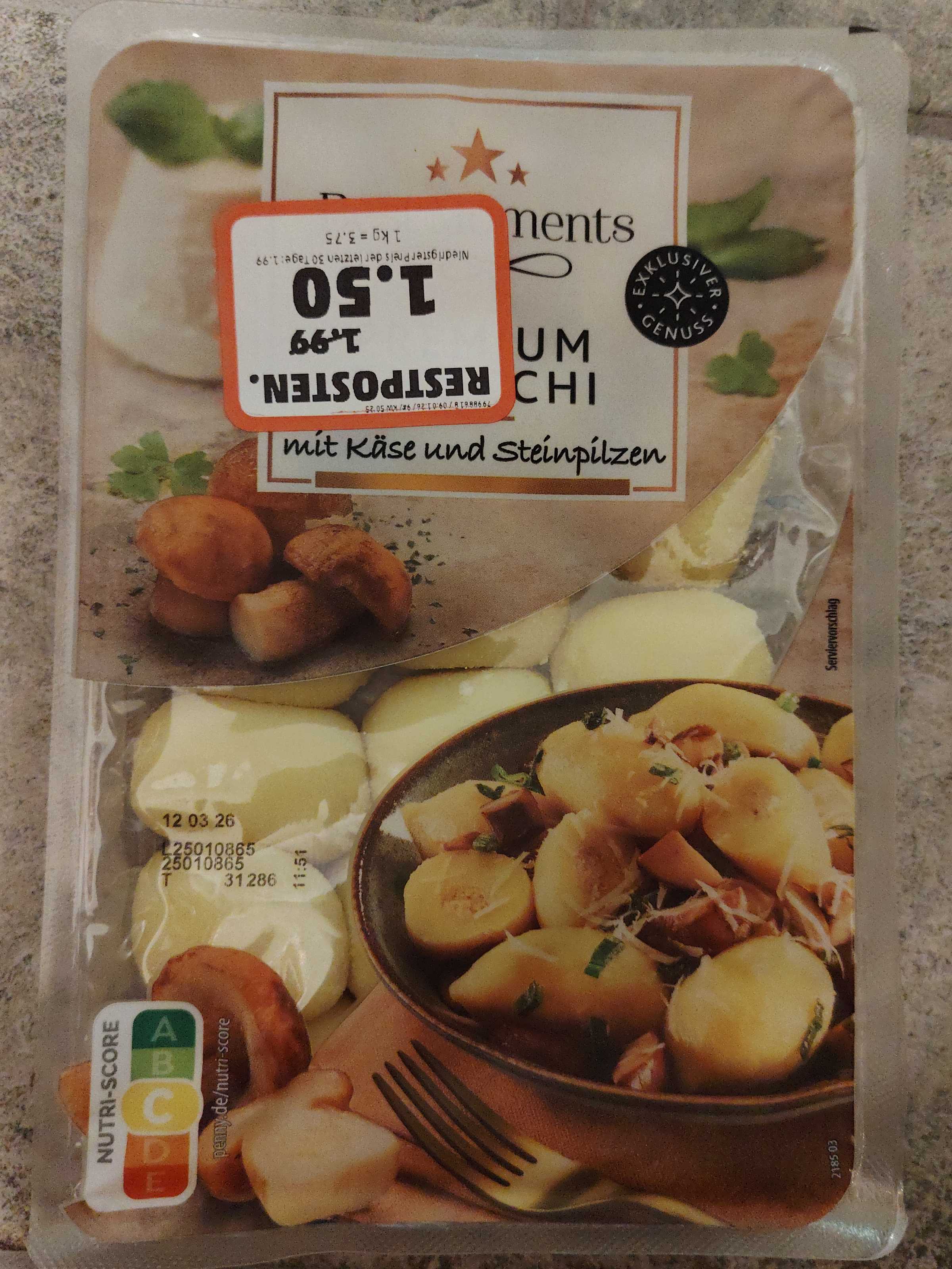 Gnocchi mit Käse und Steinpilzen 