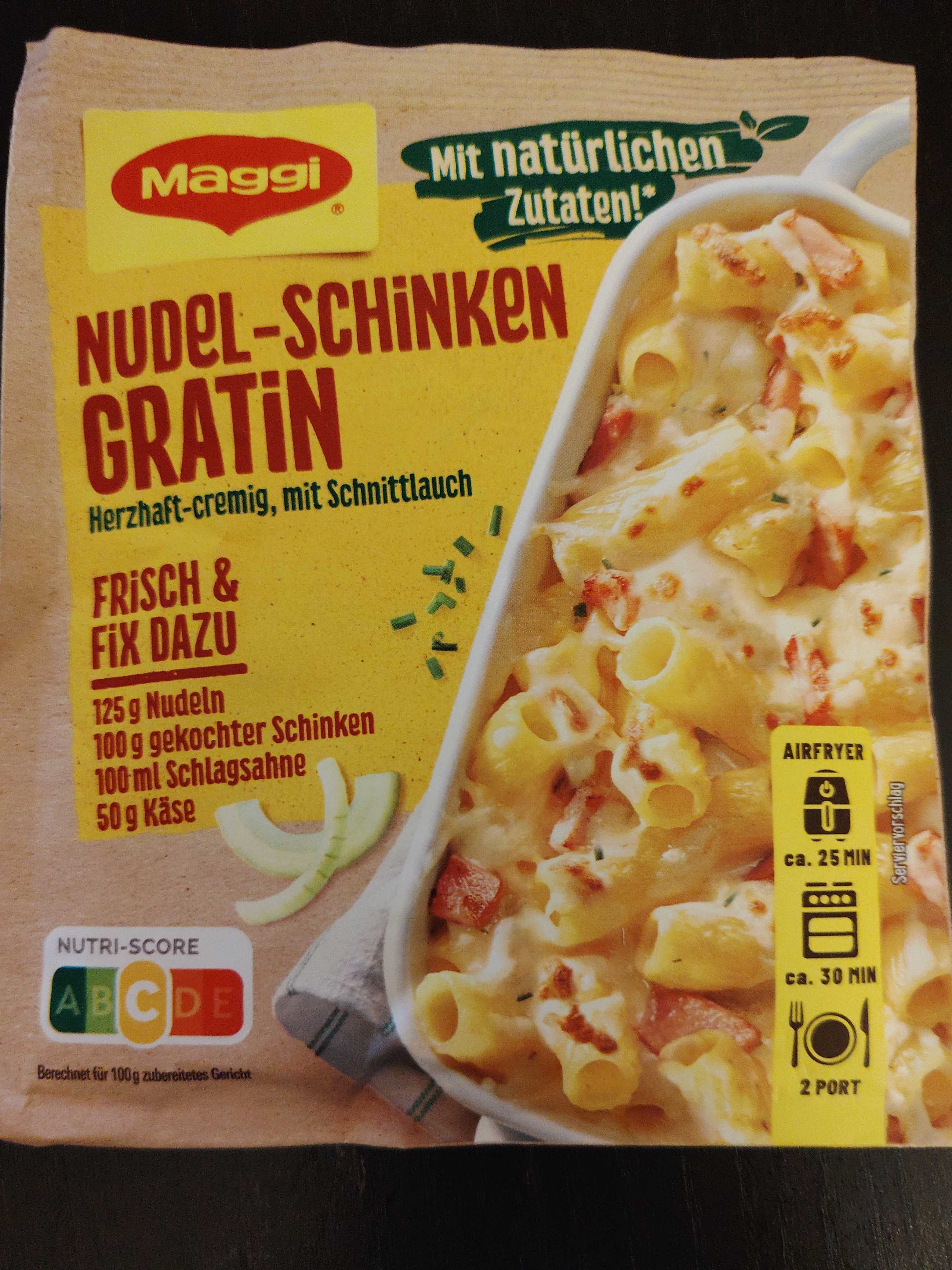 Nudel-Schinken-Gratin 