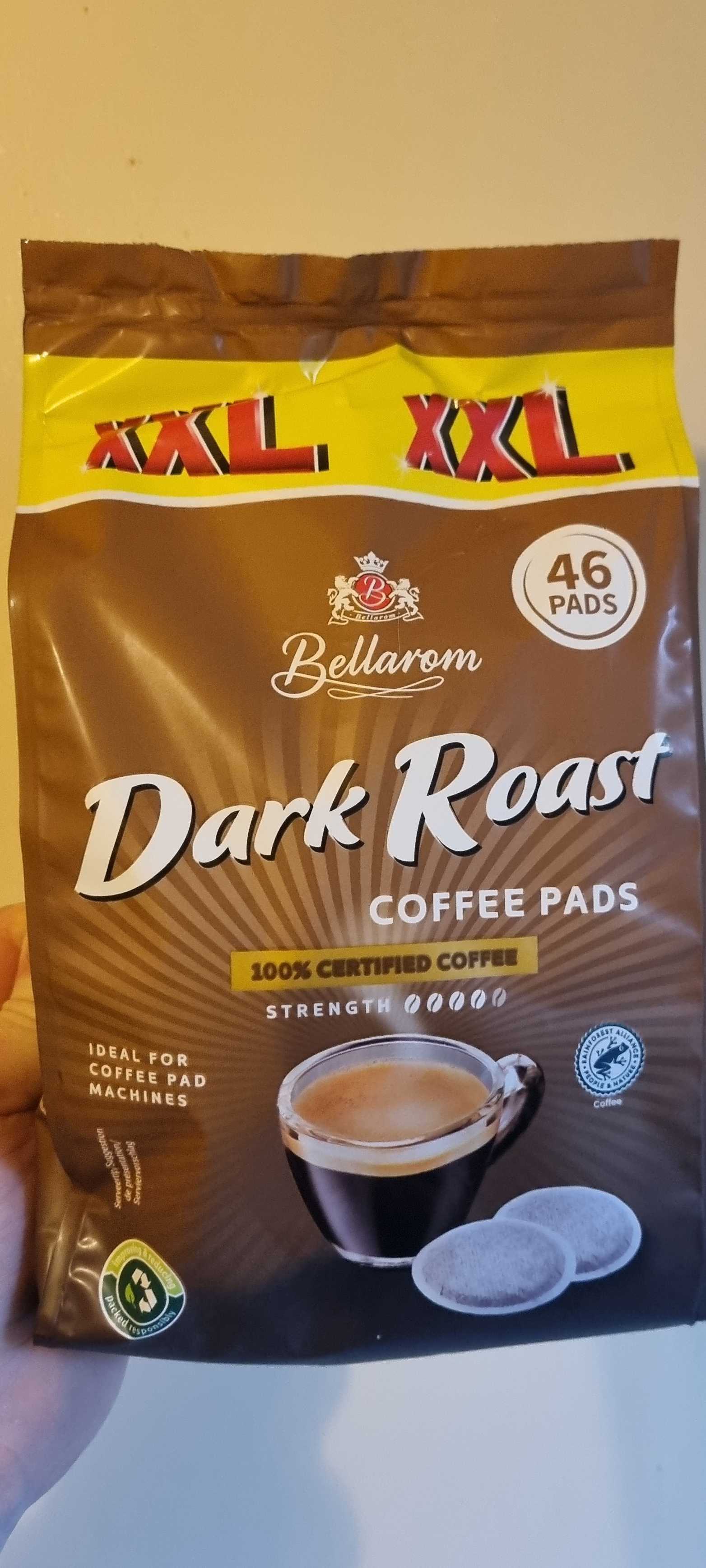 XXXL dark roast coffee pads