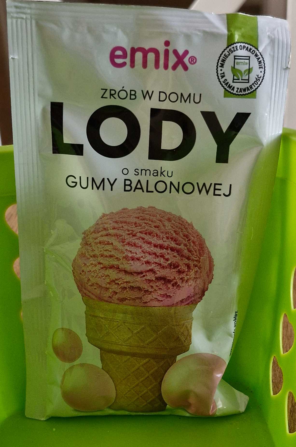 lody guma balonowa