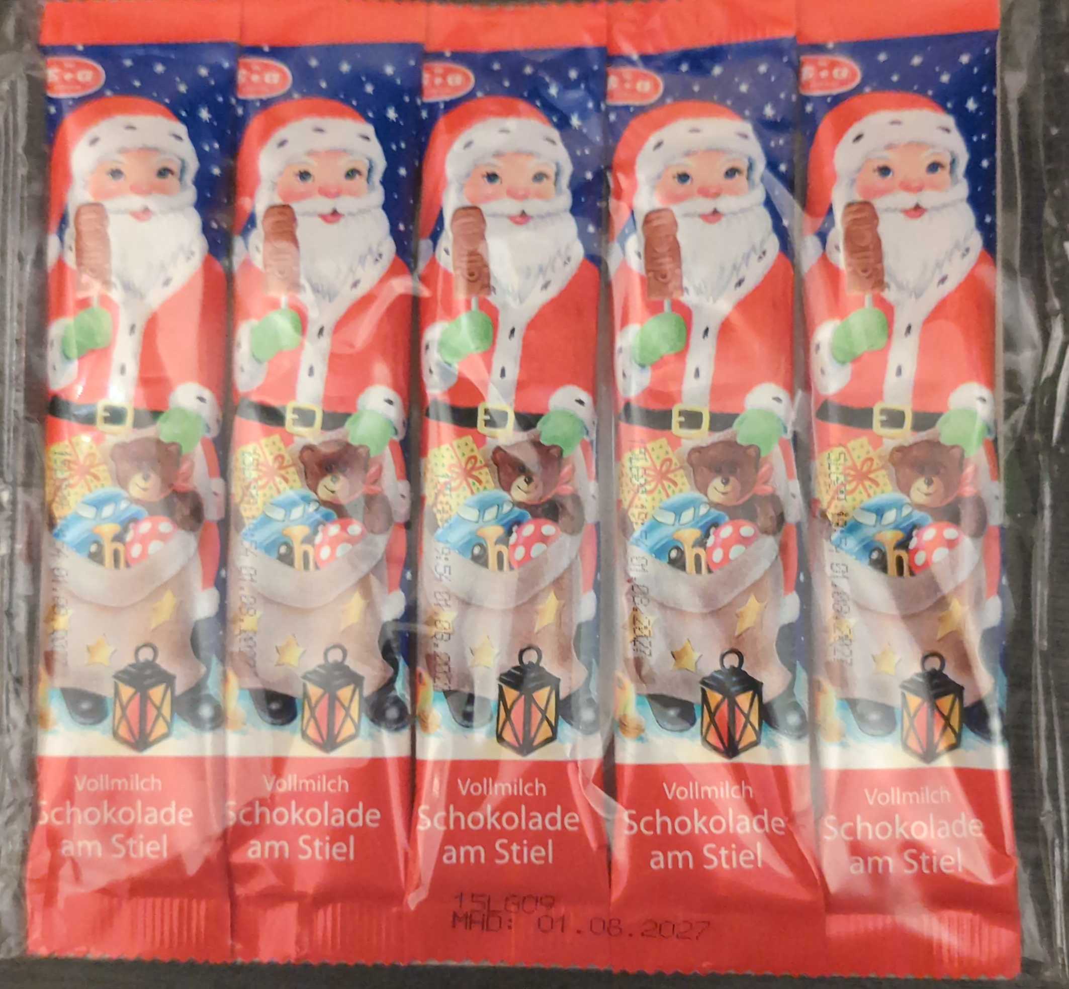 Schokoweihnachtsmänner am Stiel