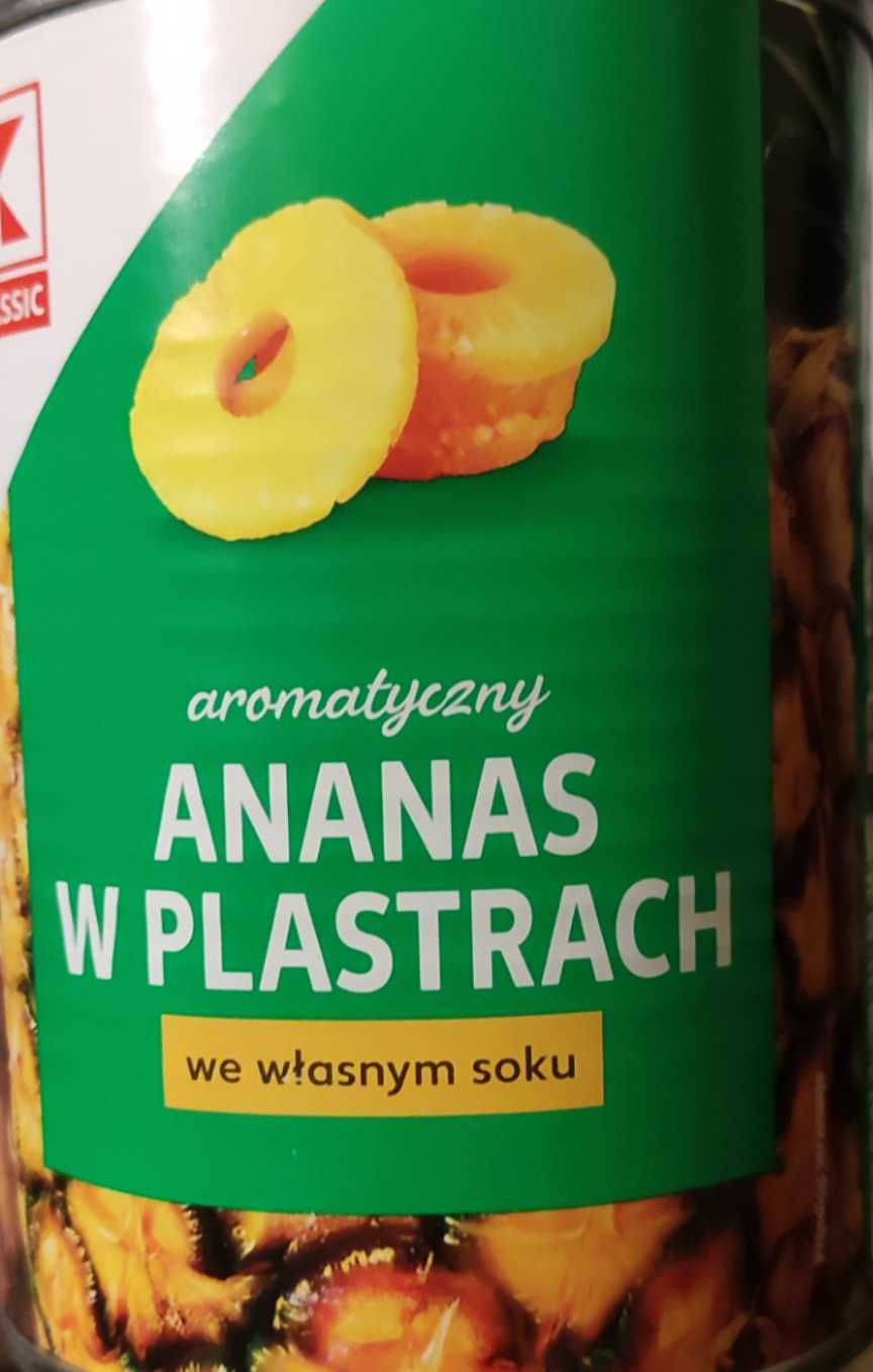 Ananas w plastrach we własnym soku