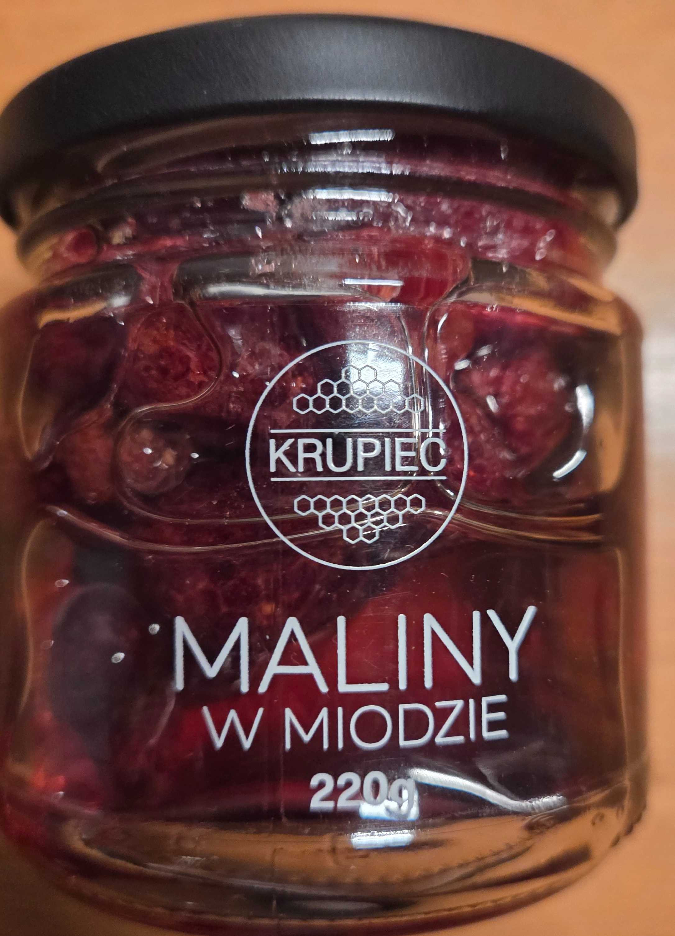 Maliny w miodzie