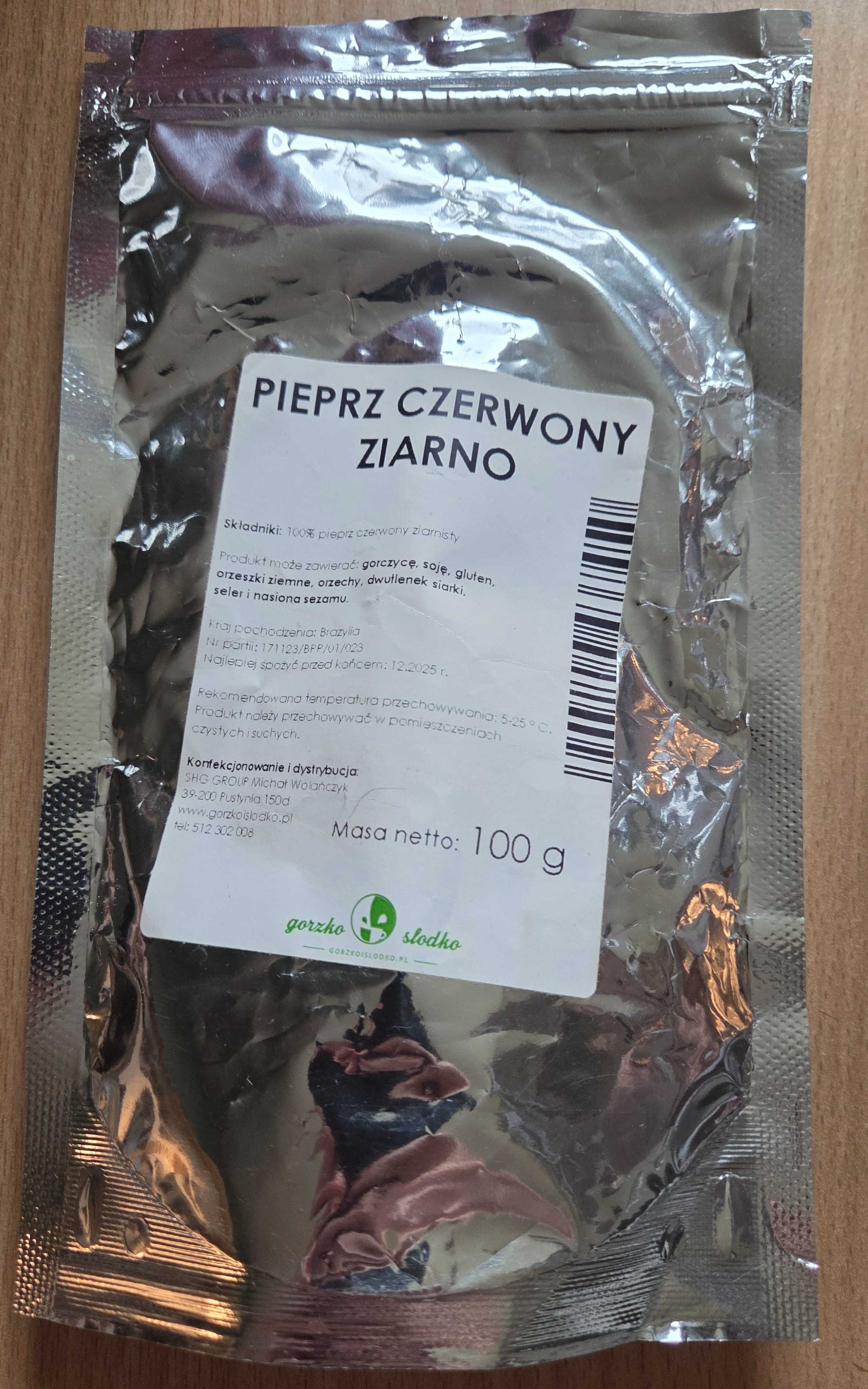 Pieprz czerwony ziarno