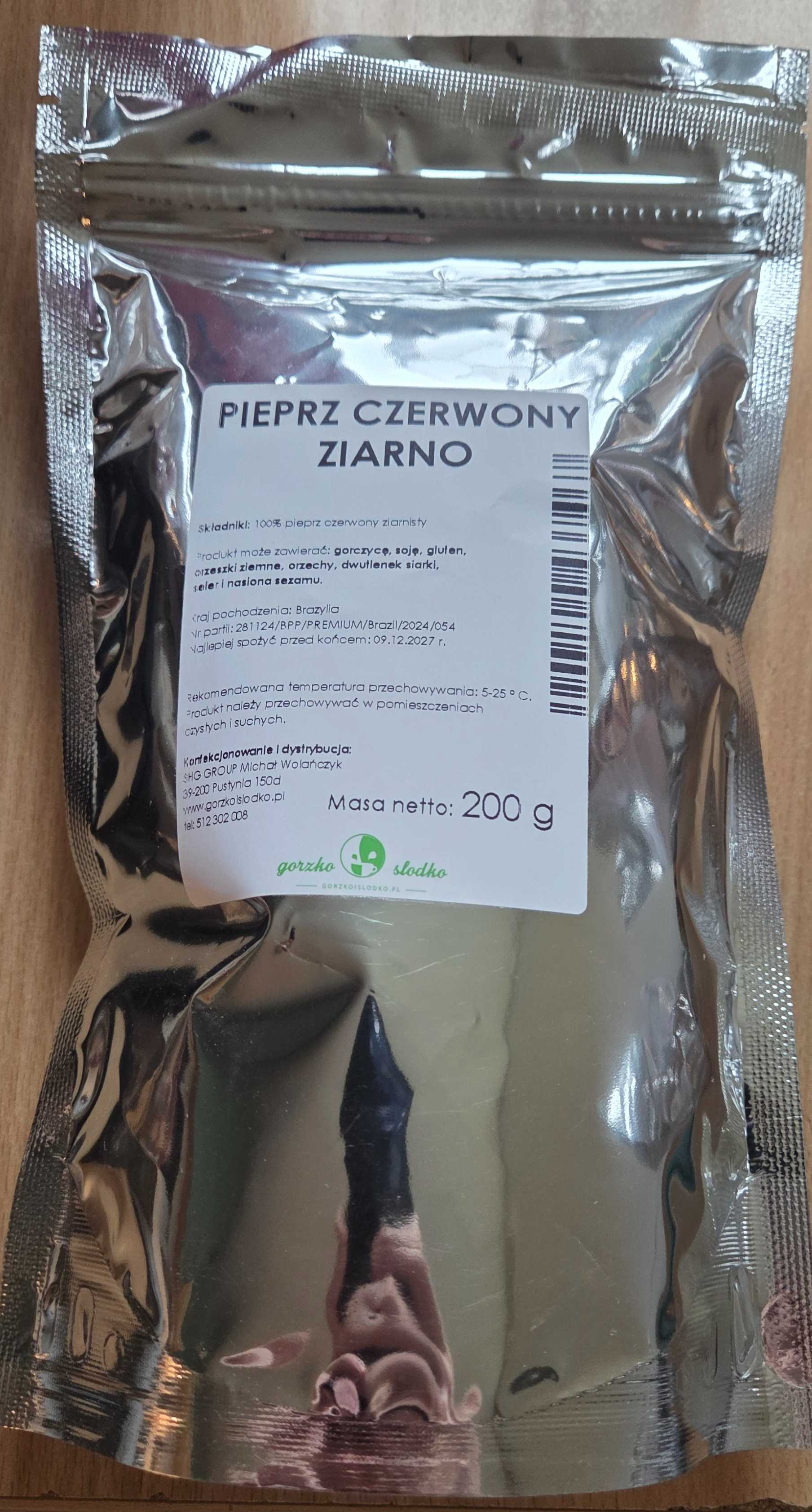 Pieprz czerwony ziarno