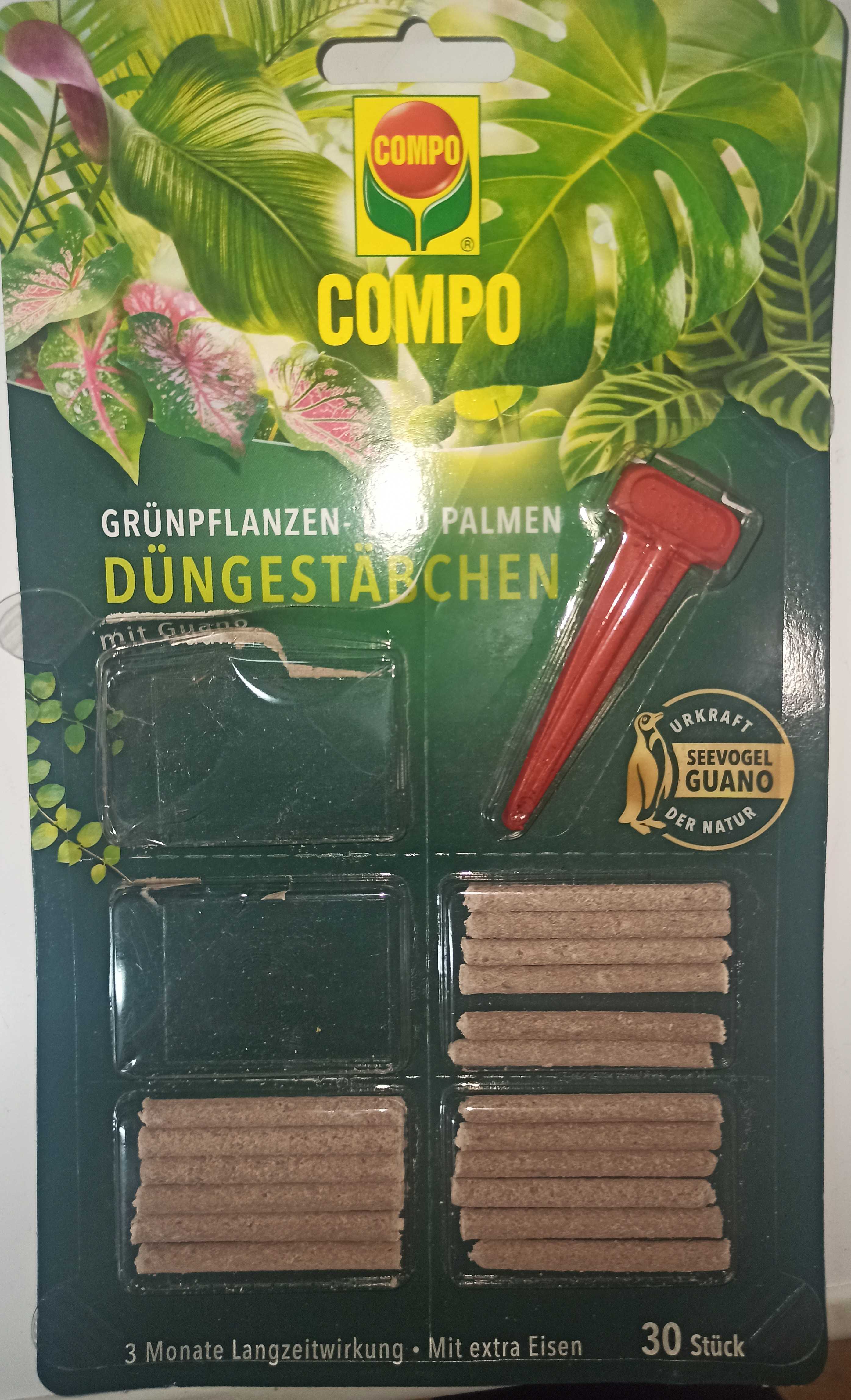 Düngestäbchen Grünpflanzen und Palmen