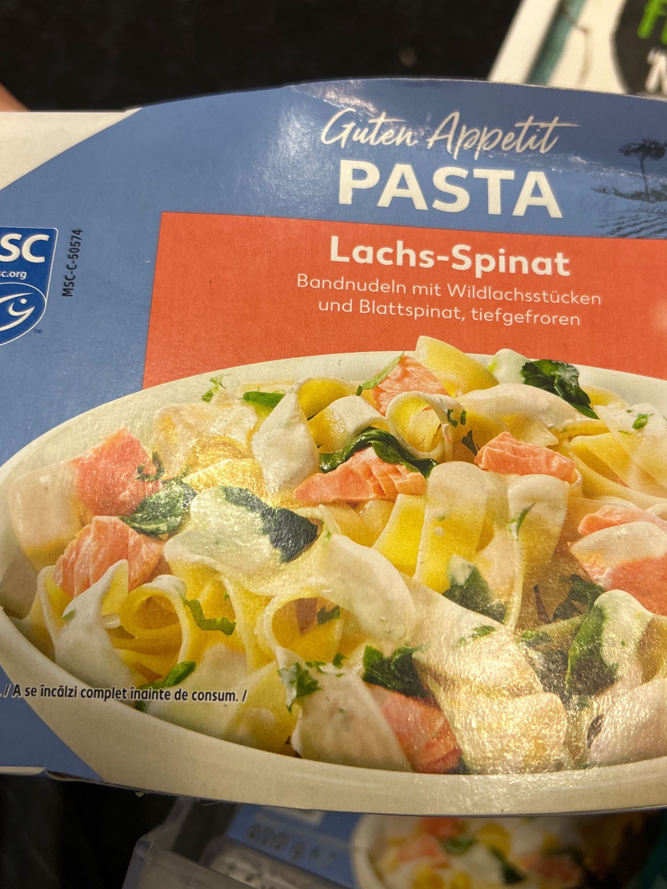 Pasta Lachs-Spinat