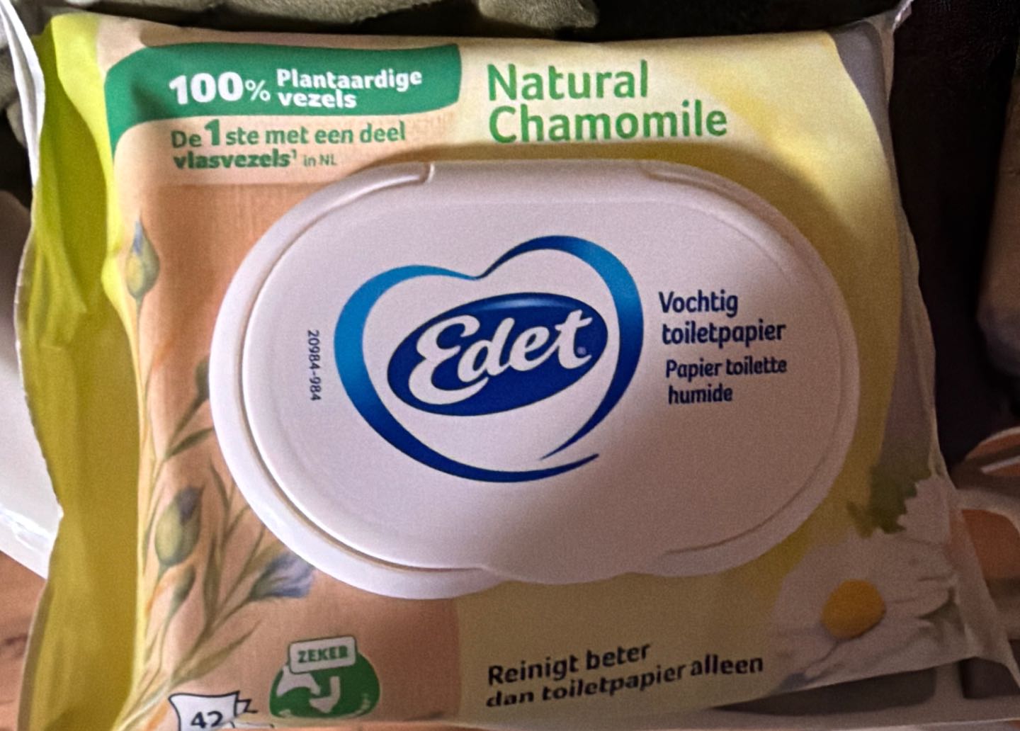 Vochtig toiletpapier kamille