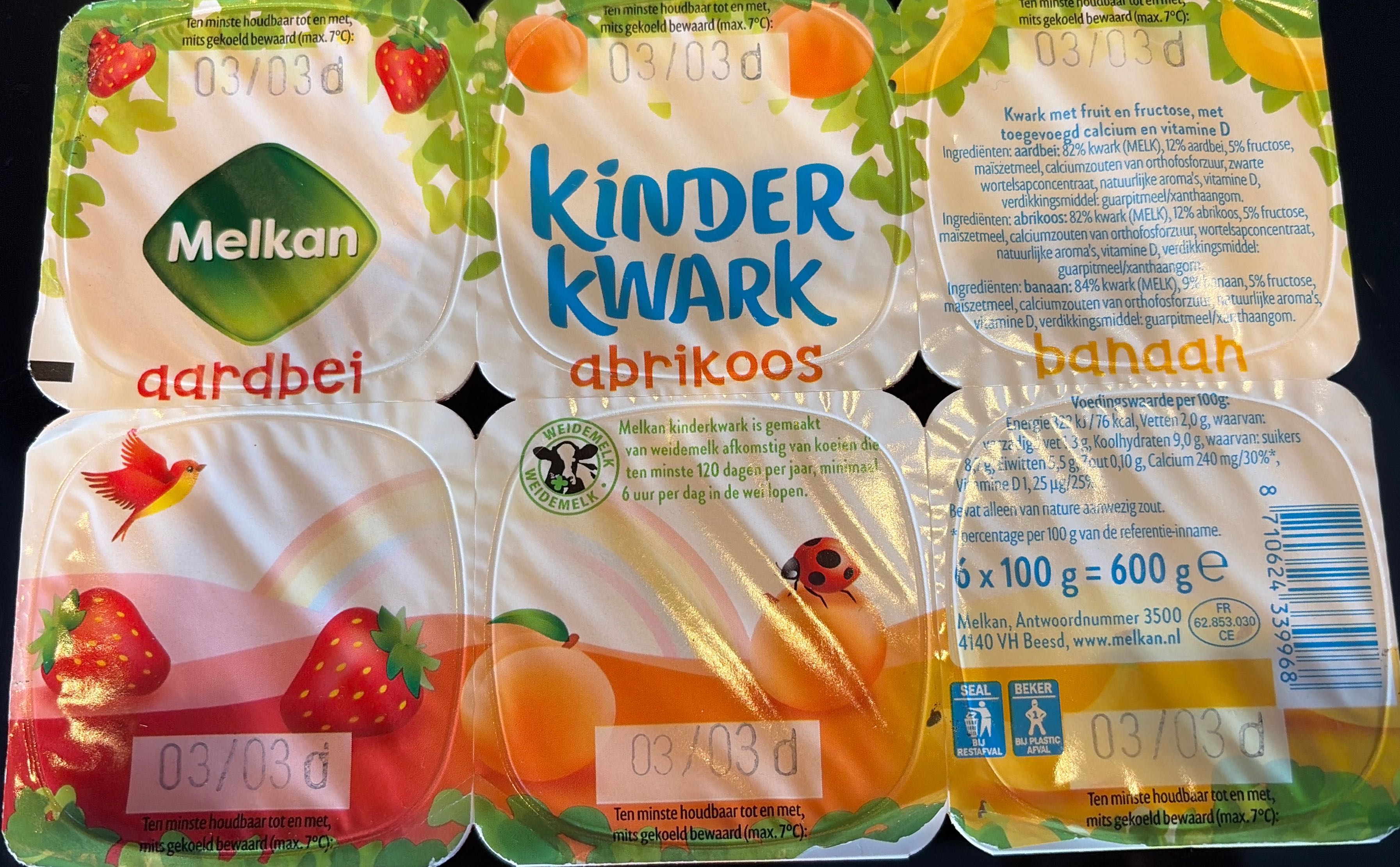 Kinder kwark abrikoos