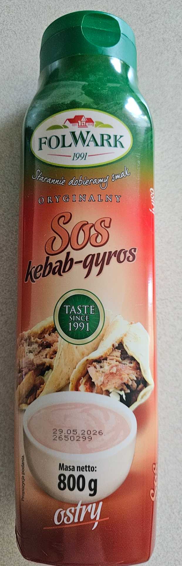 Sos kebab-gyros