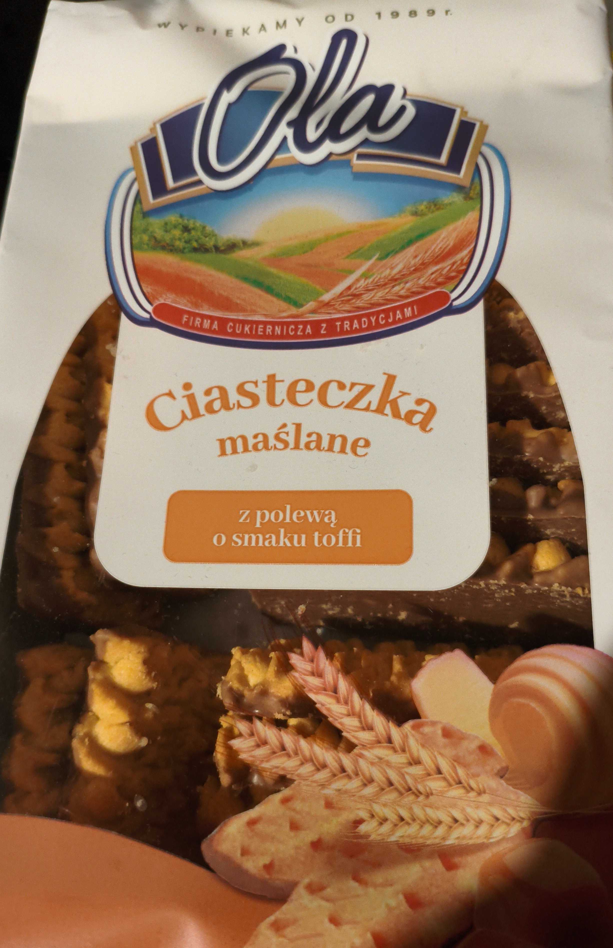 Ciasteczka maślane z polewą o smaku toffi
