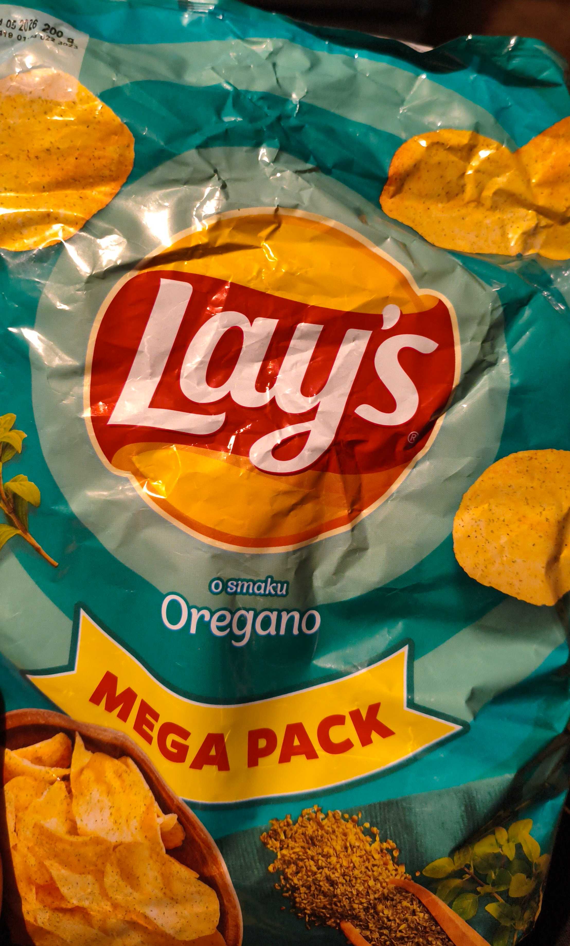 Chipsy o smaku oregano