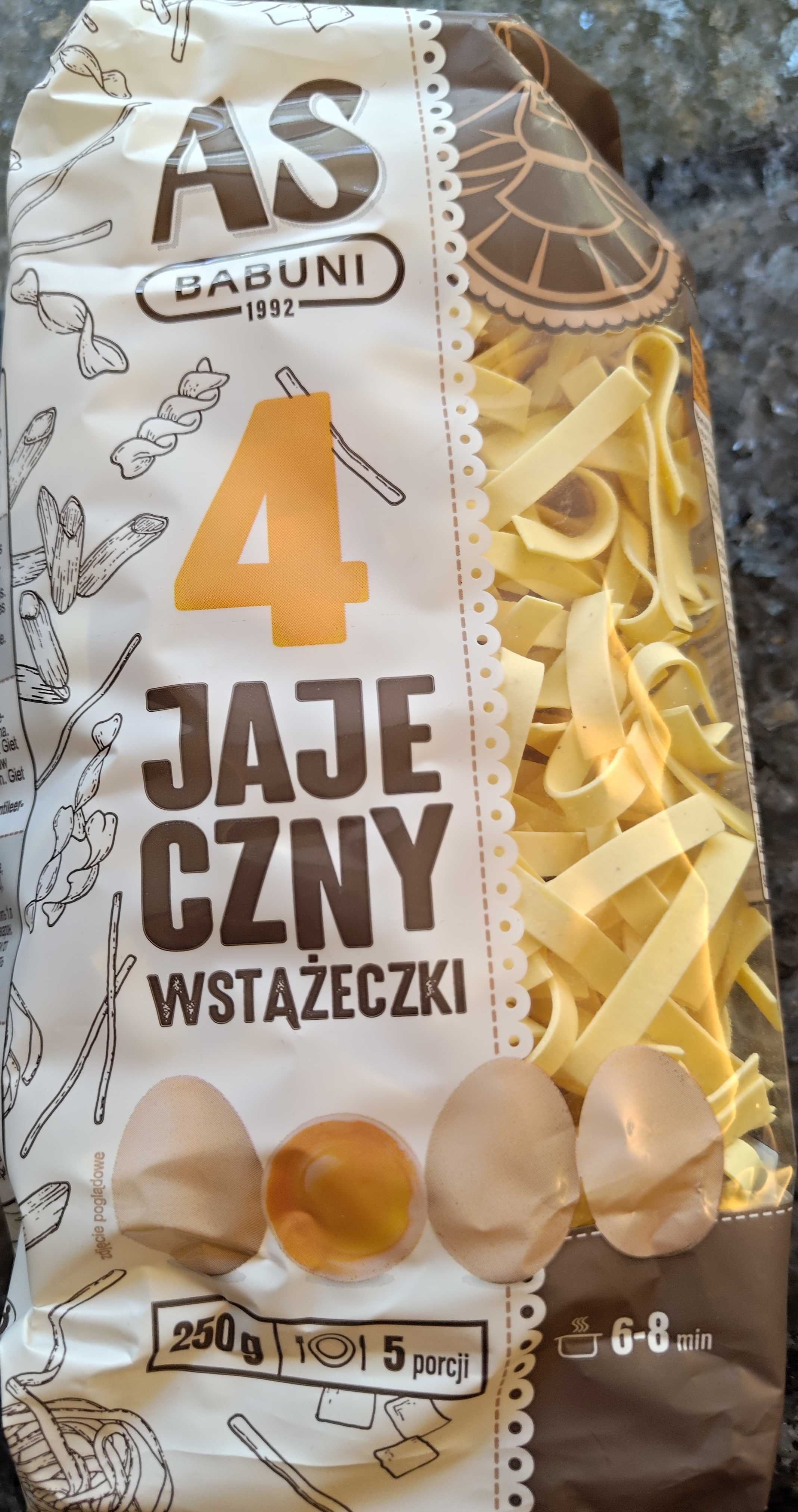 Makaron 4 jajeczny wstążki