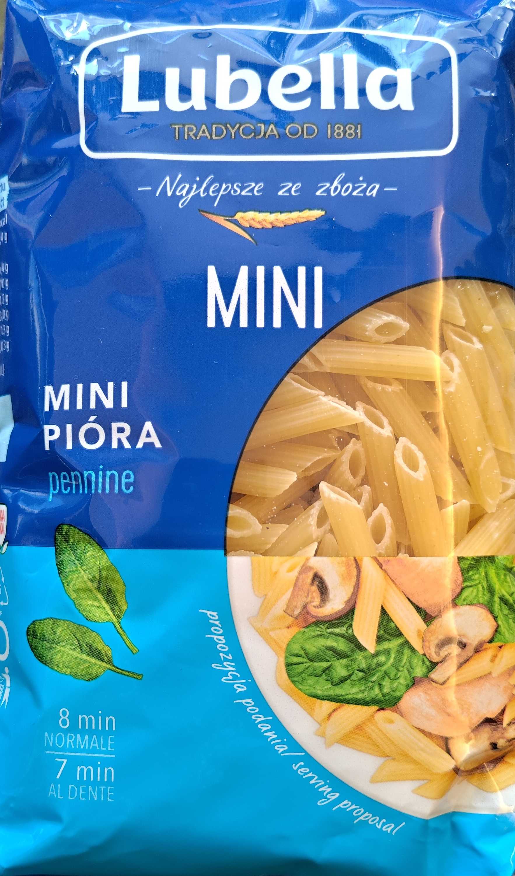 Makaron mini piórka