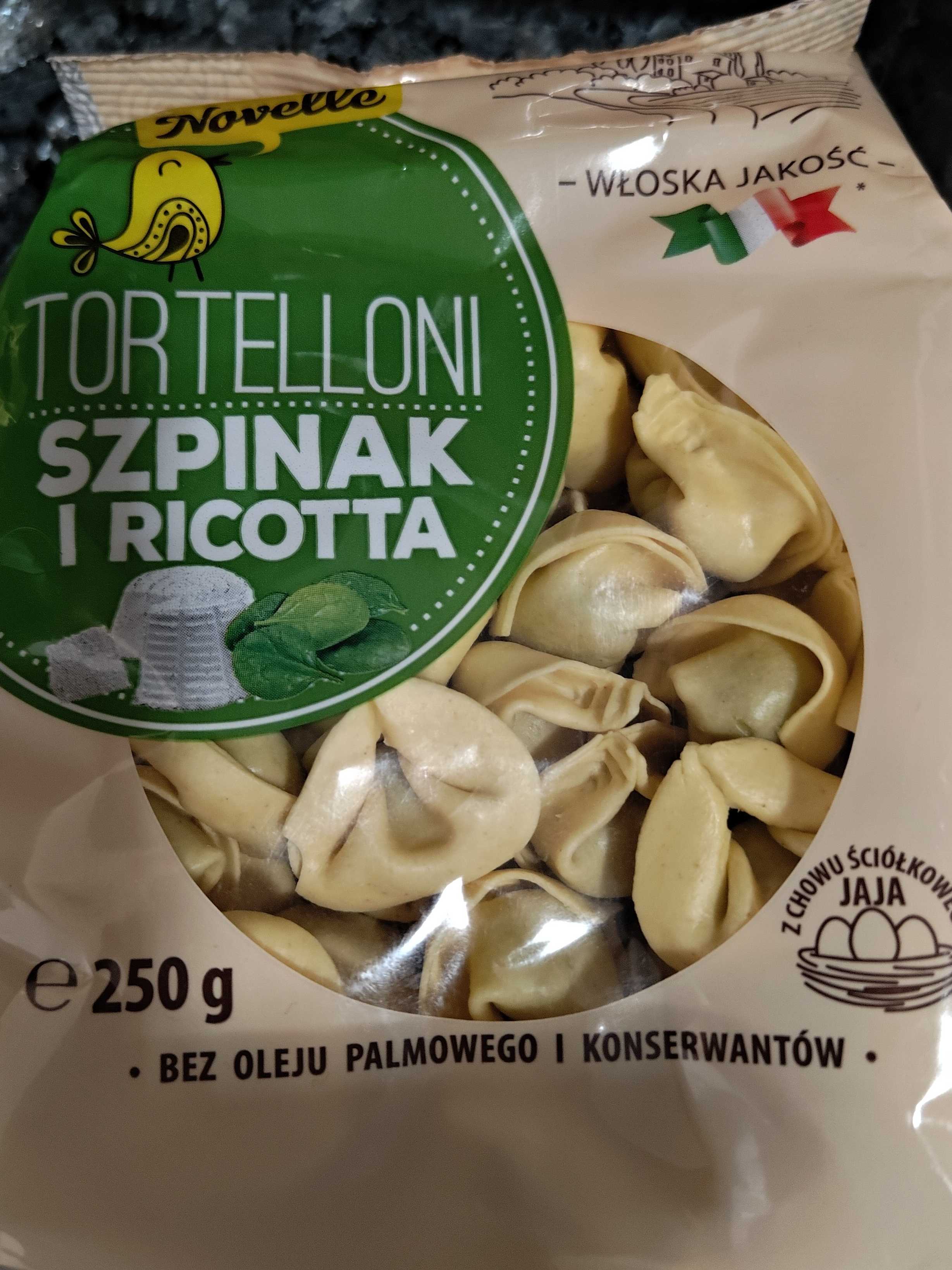 Tortelloni szpinak i ricotta