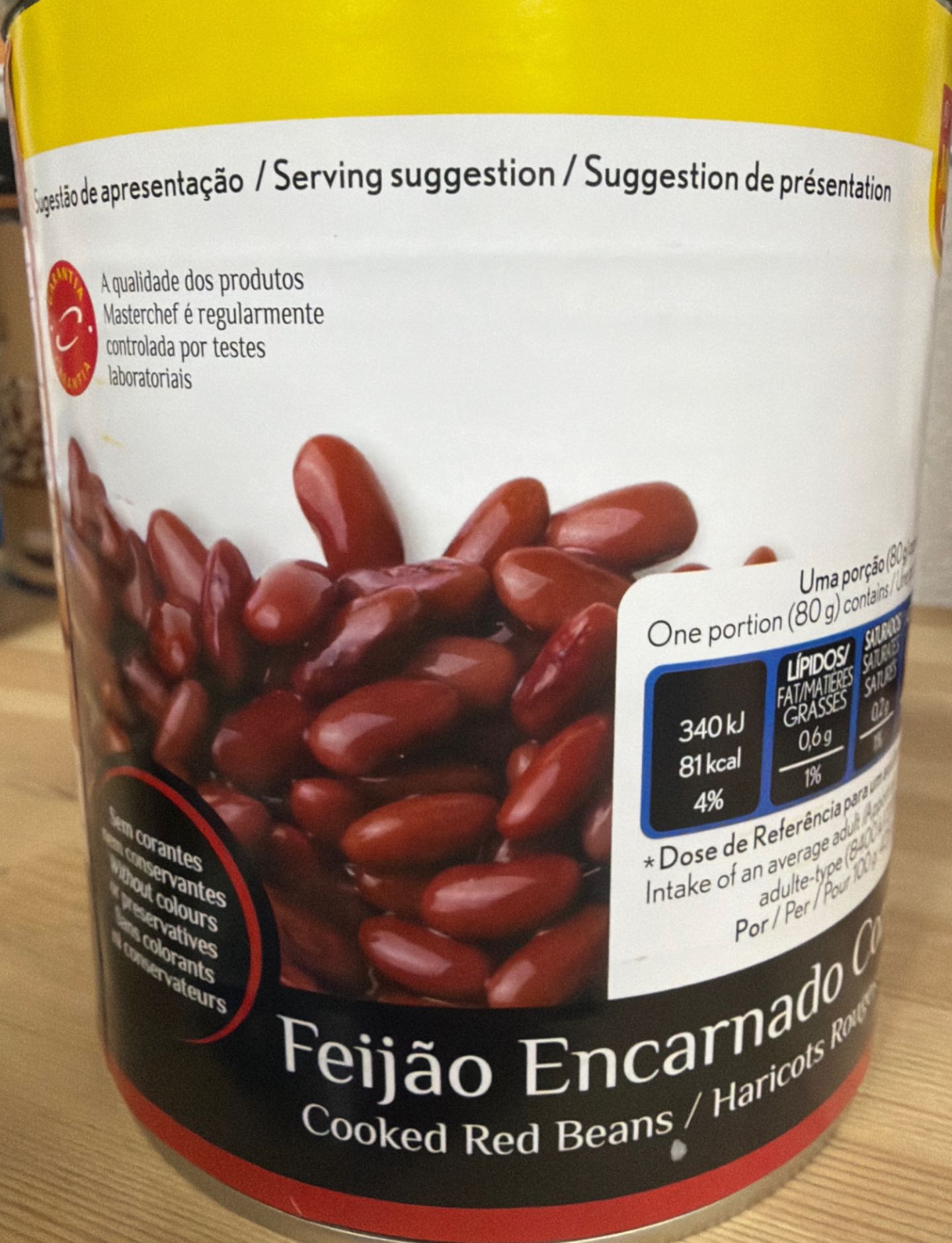 Feijao Encarnado Cozido