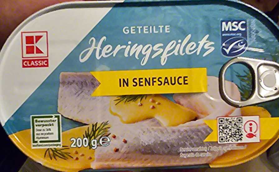 Herigsfilet in senfsauce