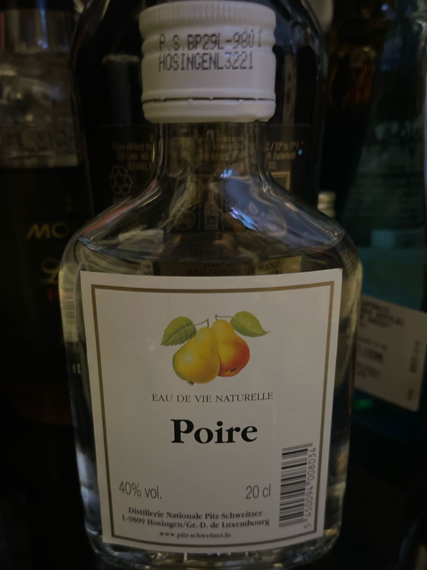 Eau de vie naturelle poire